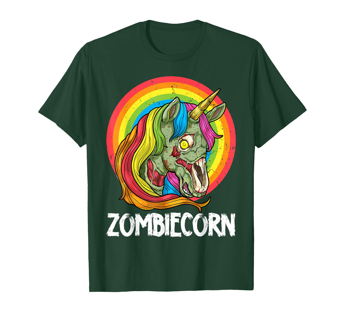 Zombiecorn Zombie Unicorn Halloween Costume Rainbow Undead T-Shirt