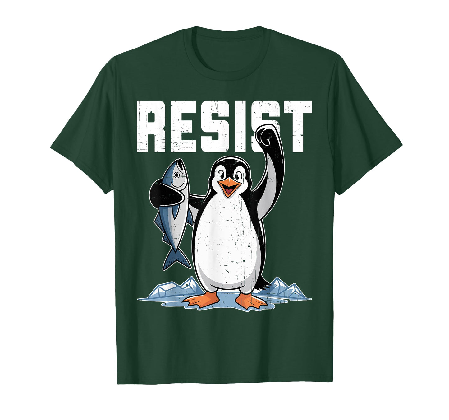 Resist Penguin Activism Graphic Design T-Shirt