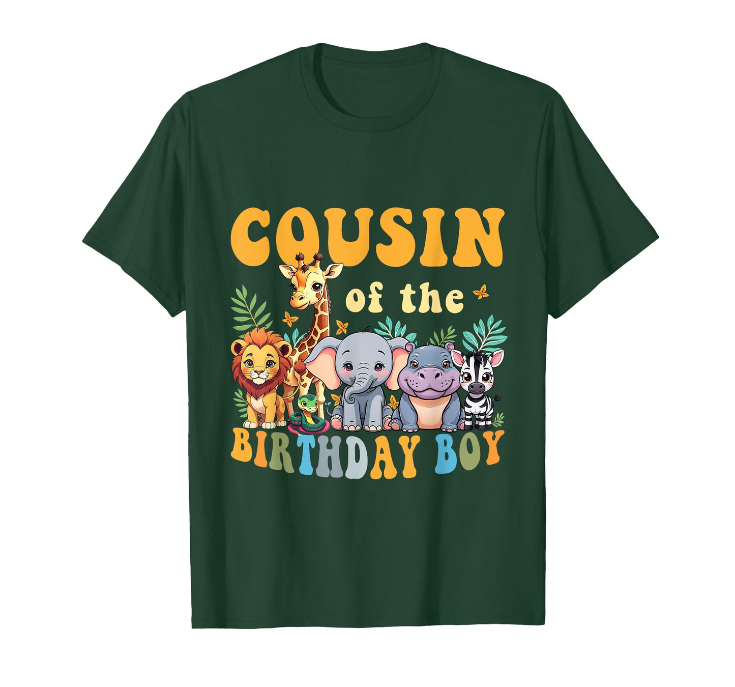 Cousin of the Birthday Boy Kid Safari Jungle Animal Matching T-Shirt