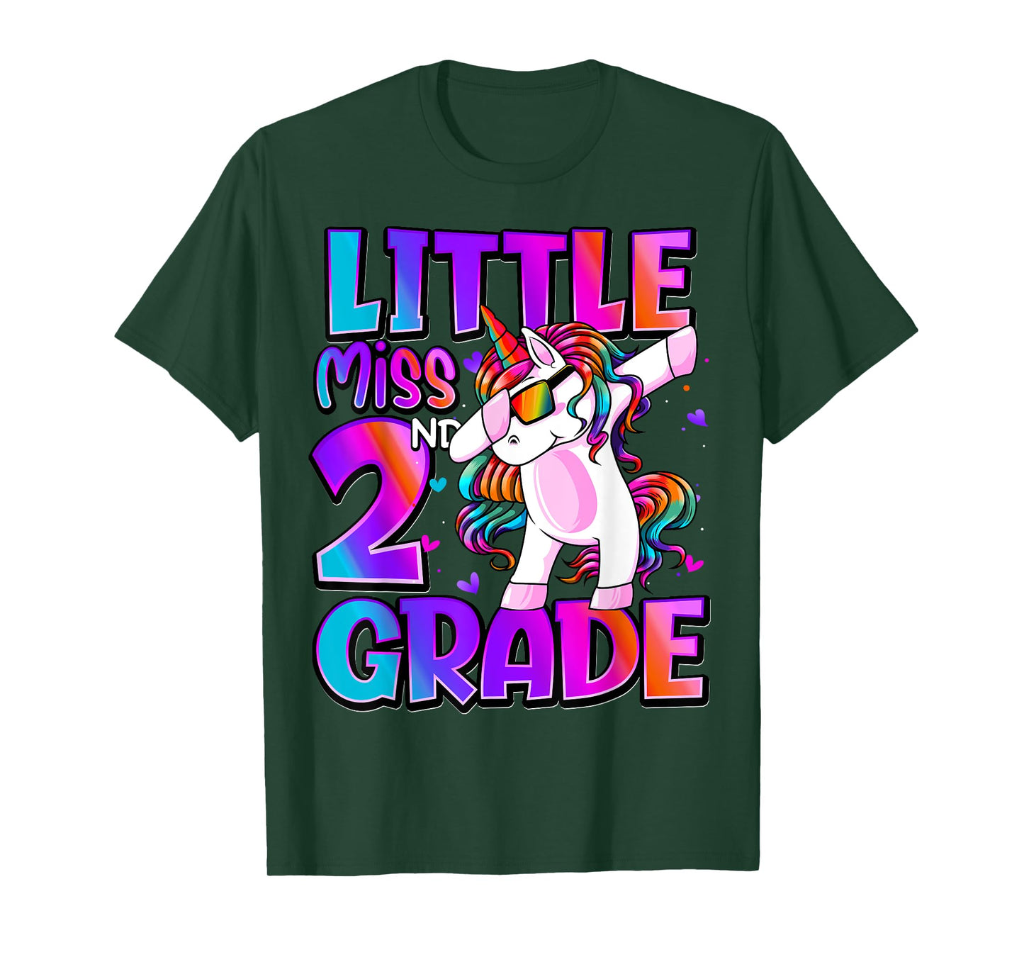 Little Miss 2nd Grade Unicorn Back To School 2nd Grade Girls T-Shirt