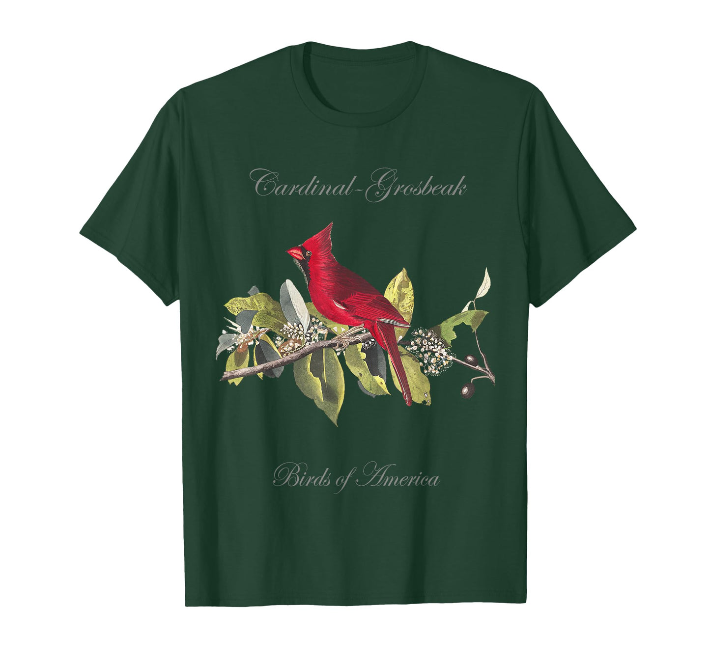 Red Cardinal - Birds of America Series Audubon T-Shirt