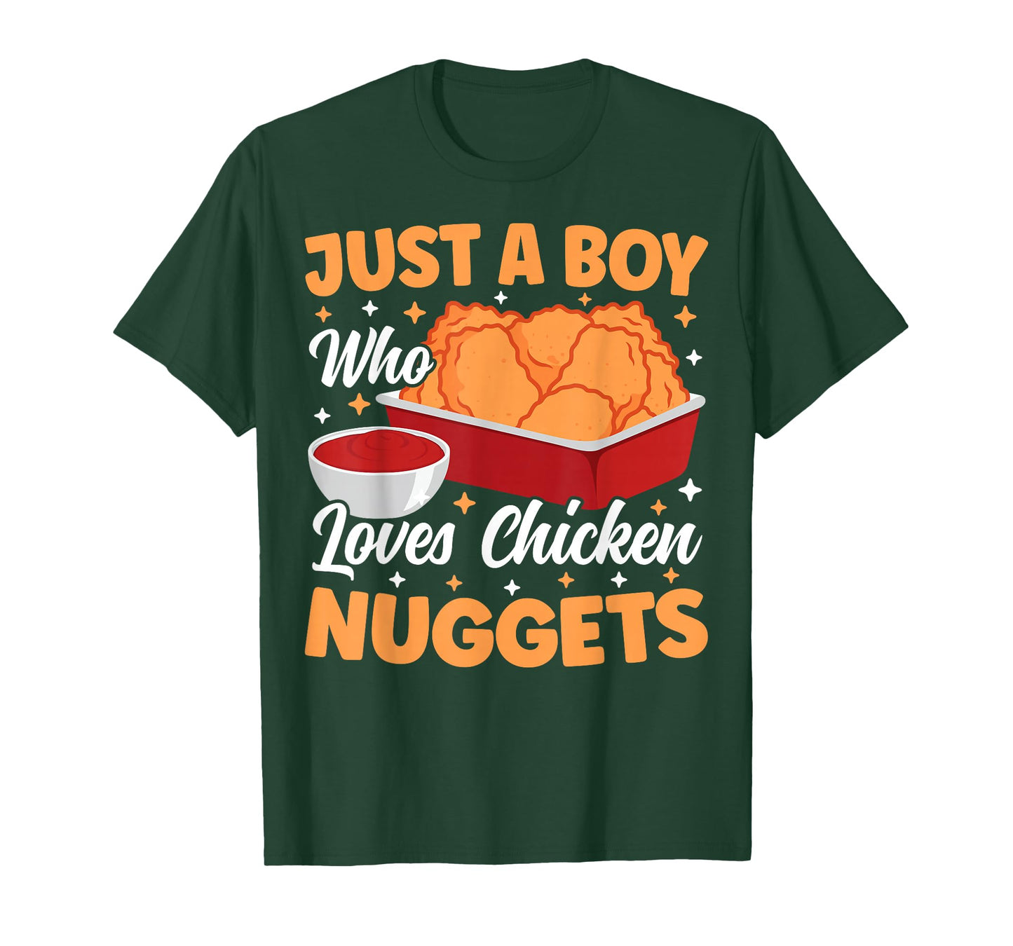 Just A Boy Who Loves Chicken Nuggets Funny Chicken Nuggets T-Shirt