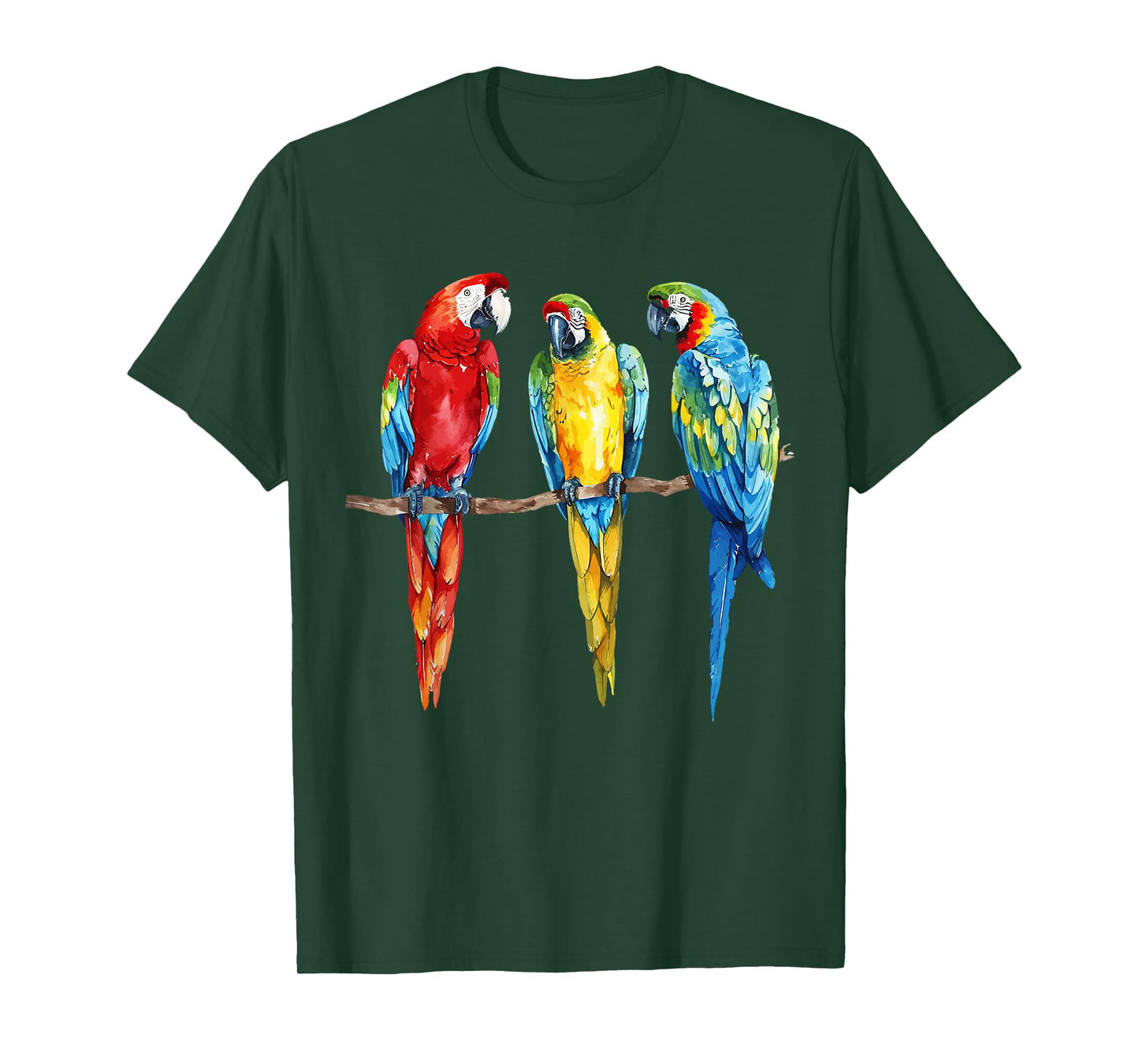 Colorful Parrot Watercolor T-Shirt