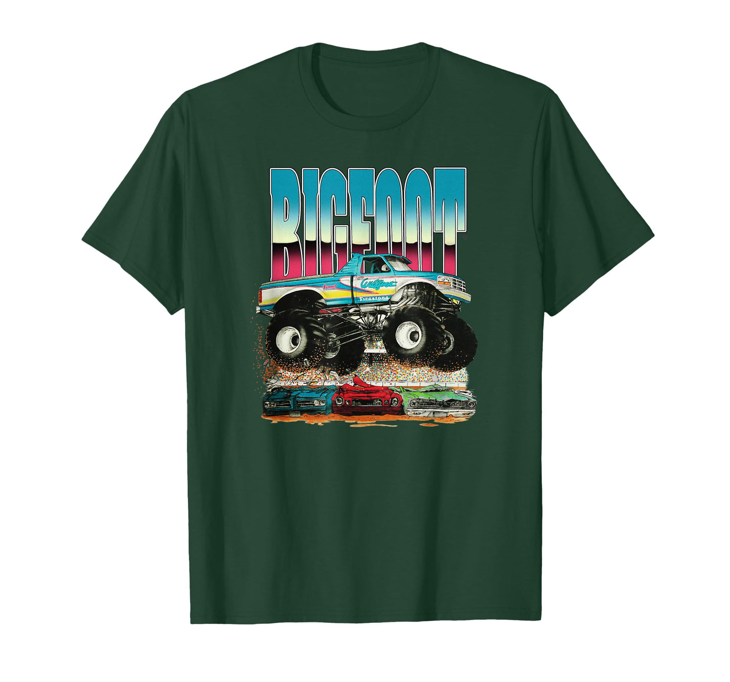 Wildfoot (BIGFOOT) Jumping Cars T-Shirt