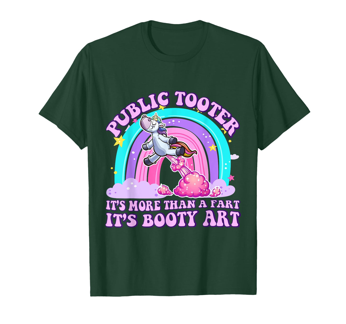 Public Tooter Funny Unicorn Inappropriate Embarrassing Adult T-Shirt