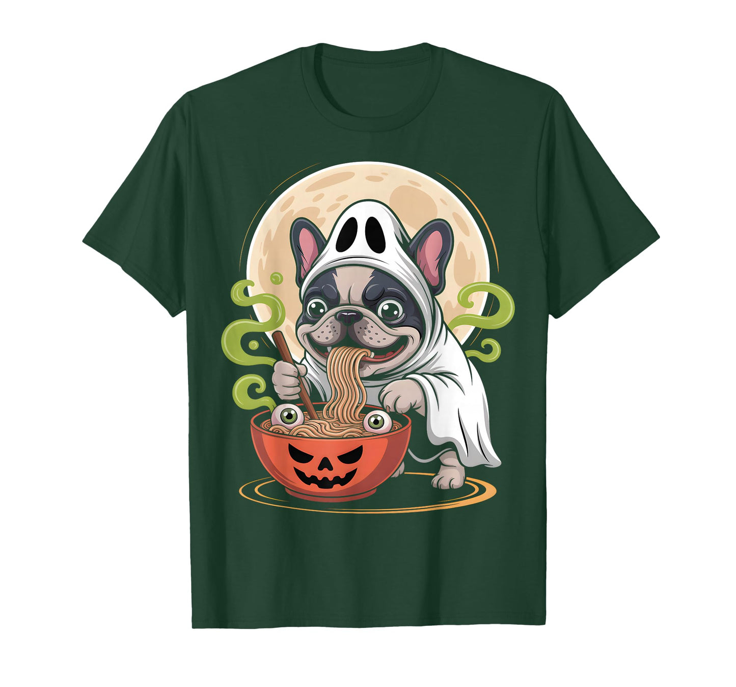 French Bulldog Halloween Ramen Ghost Dog T-Shirt