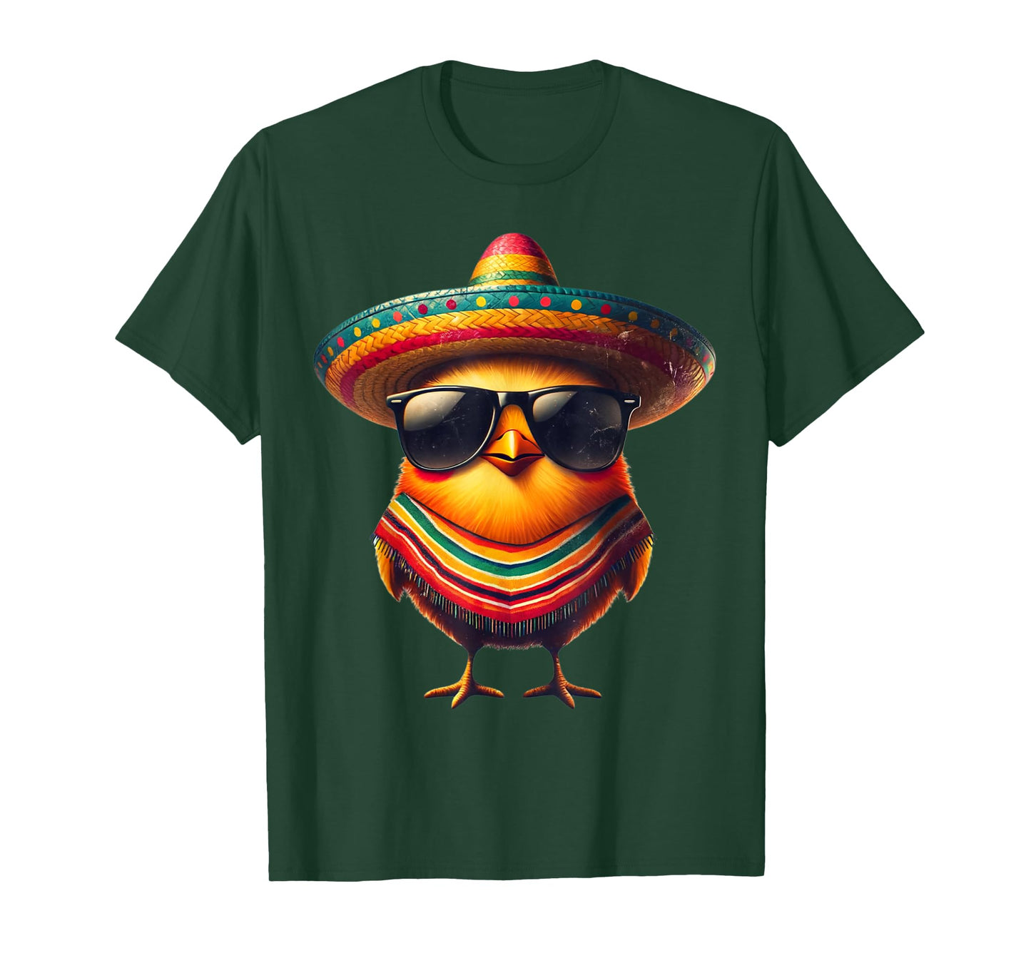 Rooster Mexican Cinco de Mayo Chicken Lover Funny T-Shirt