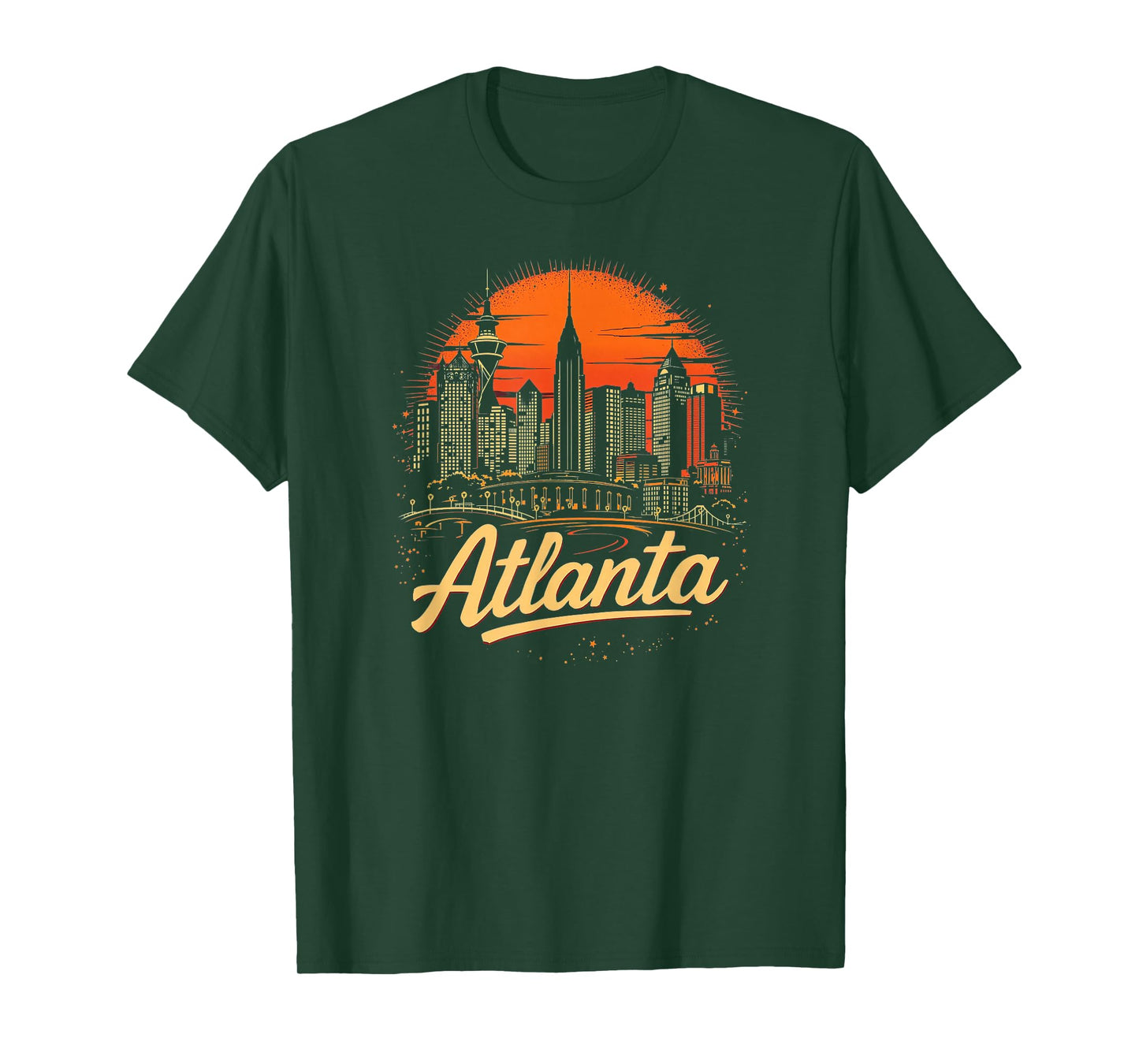 Atlanta Skyline Georgia Vintage City Souvenir Retro ATL T-Shirt