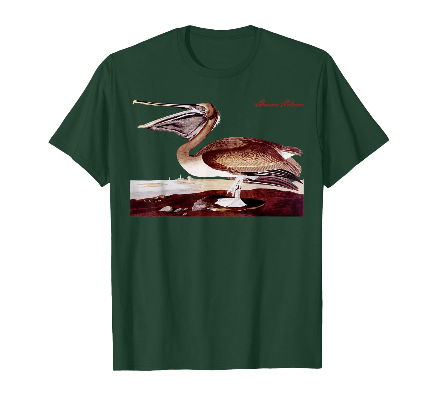Audubon Brown Pelican North American Birds Education Nature T-Shirt