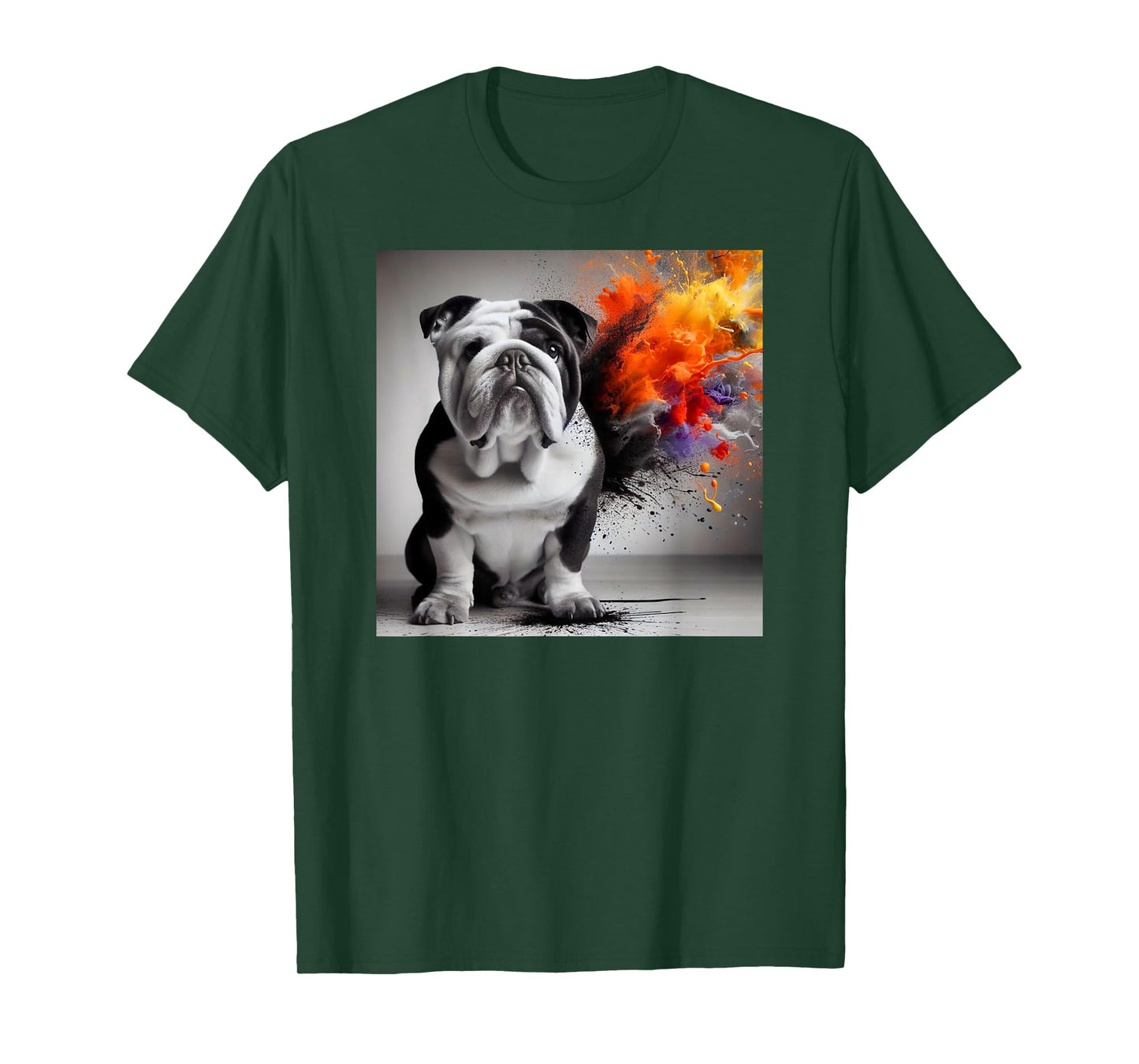 Bold Bulldog Contrast, Bulldog themed Men Women Kids T-Shirt
