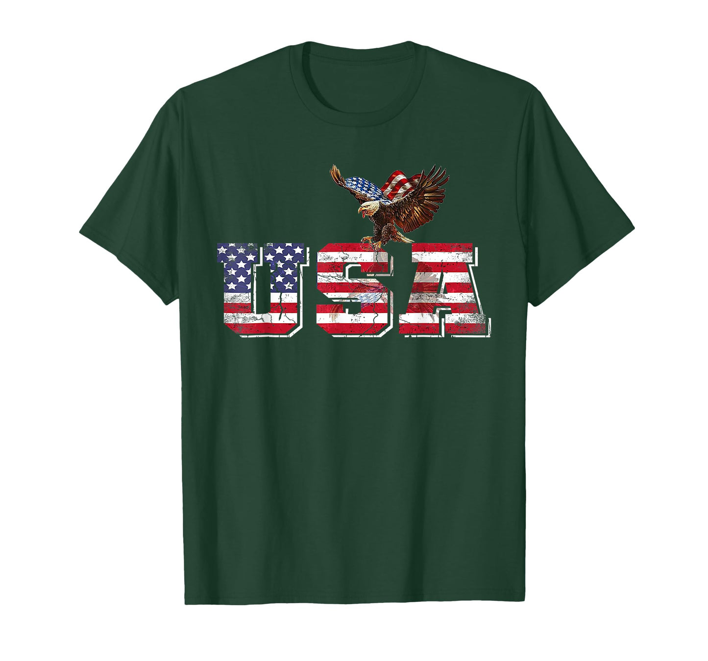 USA American Flag Patriotic 4th of July Eagle For Men Women T-Shirt