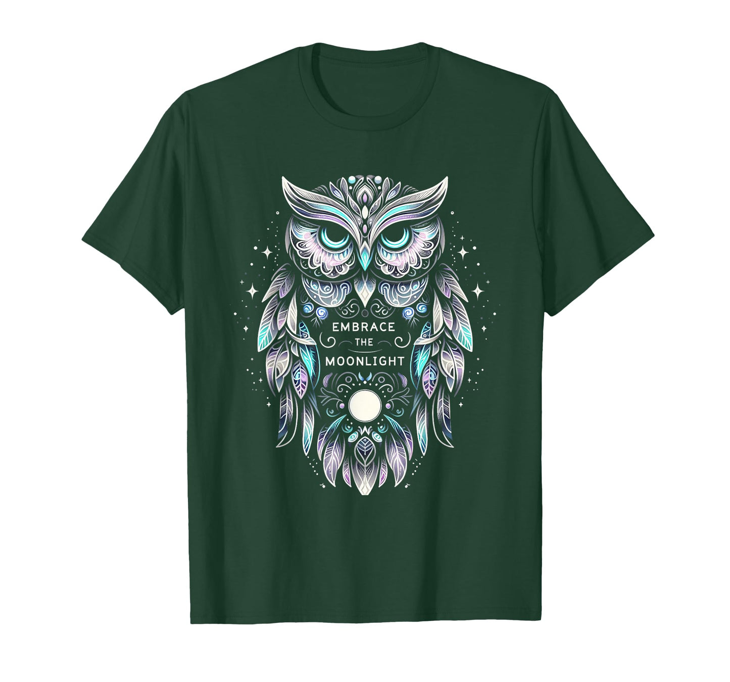 Owl Artwork Tee - Moonlight Night Bird Lover Girls Women T-Shirt
