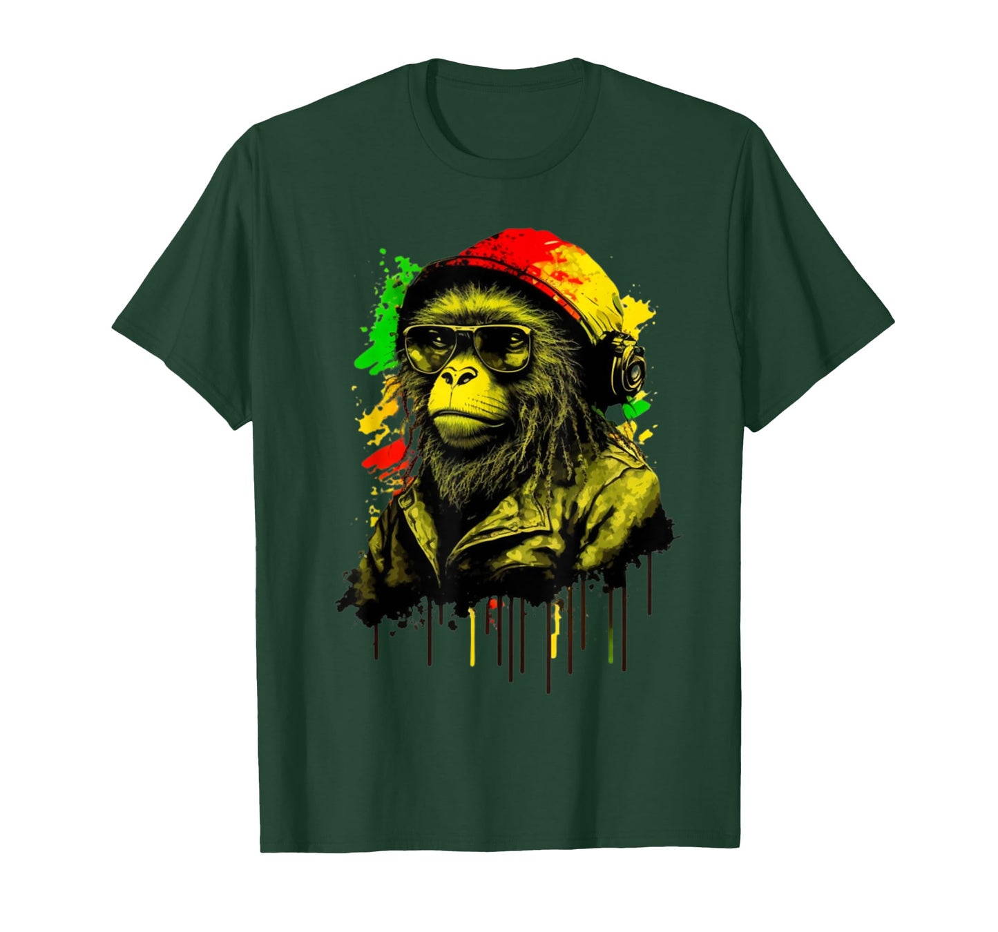 Rasta Monkey Stylish Rastafari Design Reggae & Jamaica Vibes T-Shirt