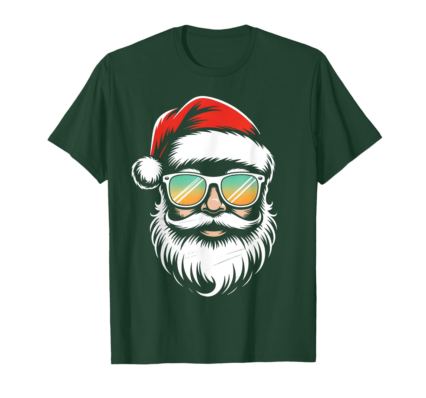 Retro Sunglasses Santa Face Christmas Xmas Men Boys Kids T-Shirt
