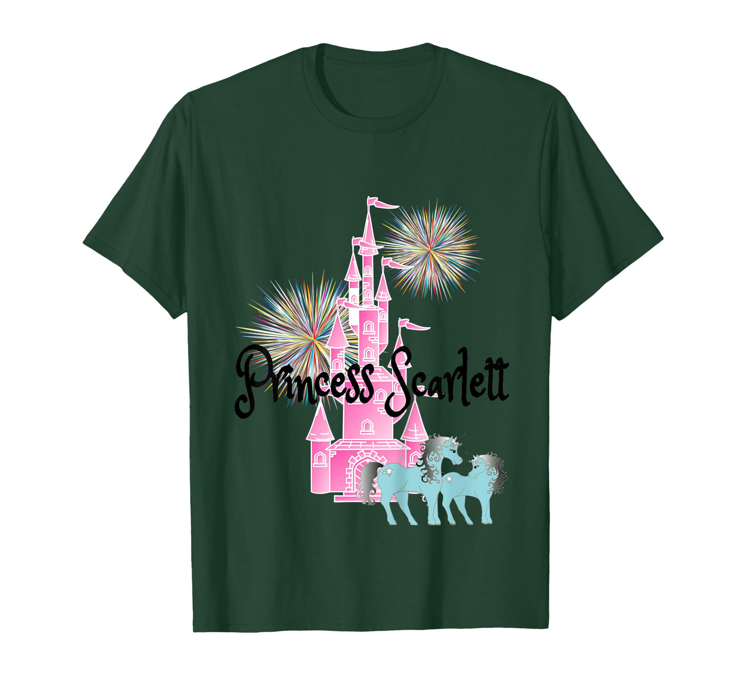 Kids Princess Scarlett Name Girls Personalized Custom T-Shirt
