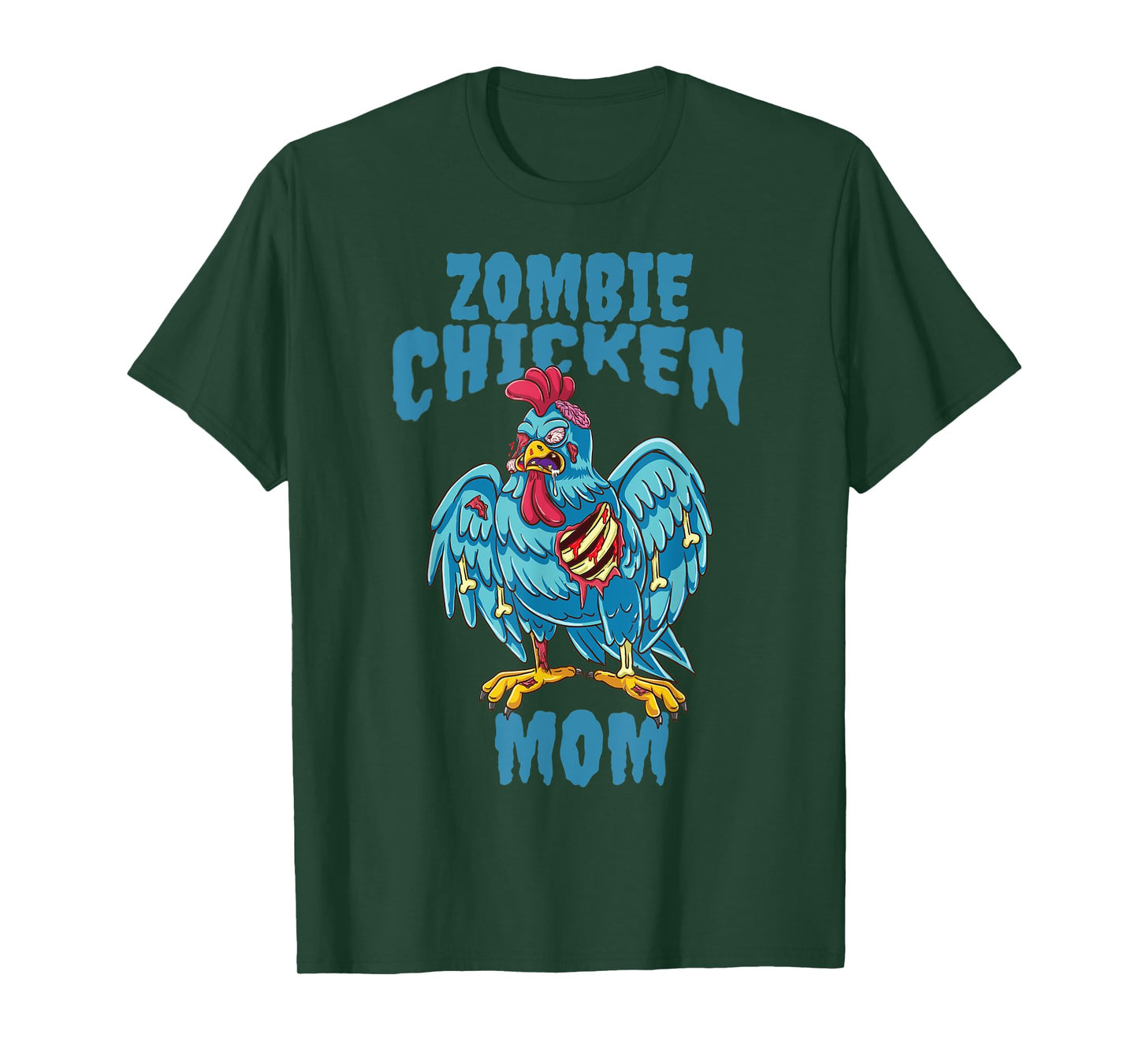 Zombies Undead Funny Rooster Halloween Zombie Chicken Mom T-Shirt