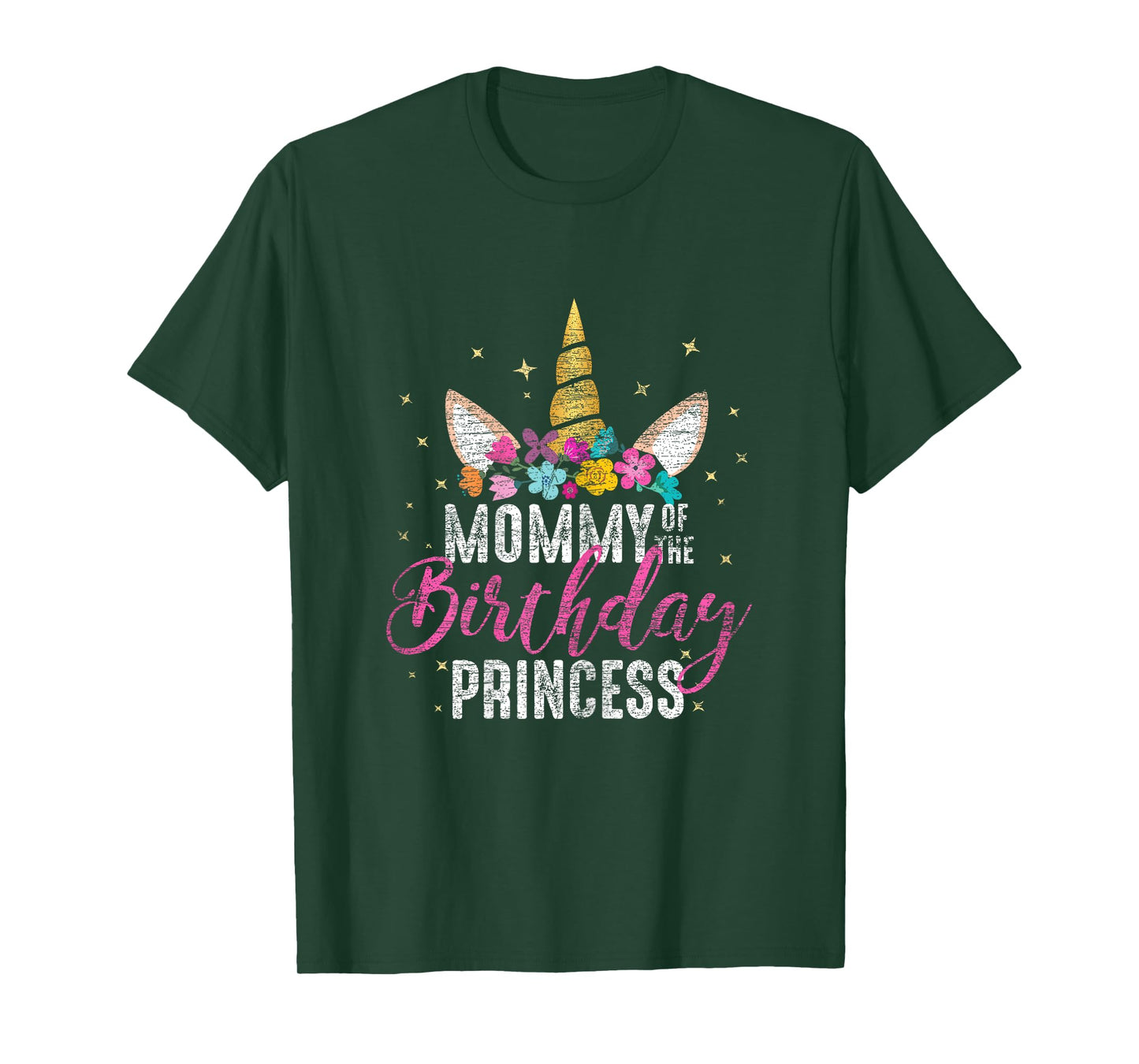 Mommy Of The Birthday Princess Mother Gift Unicorn Birthday T-Shirt