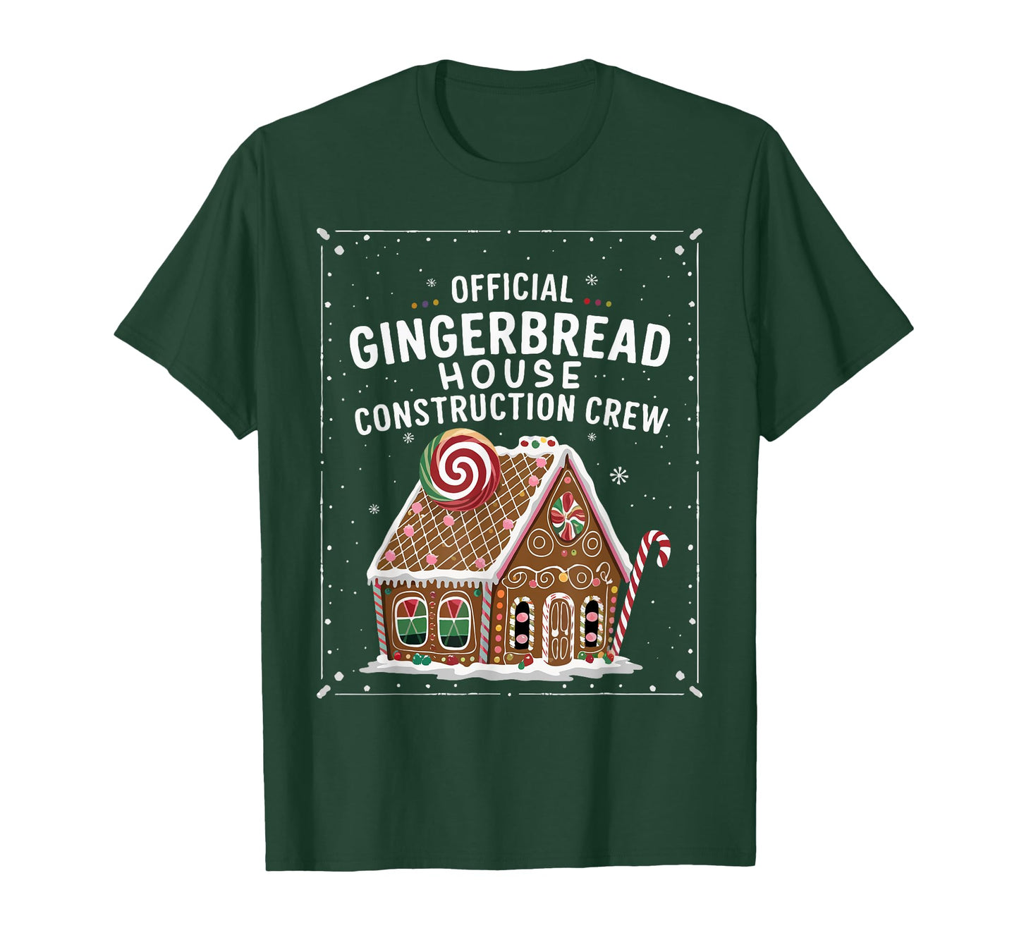 Gingerbread House Construction Crew Cookie Baking Christmas T-Shirt