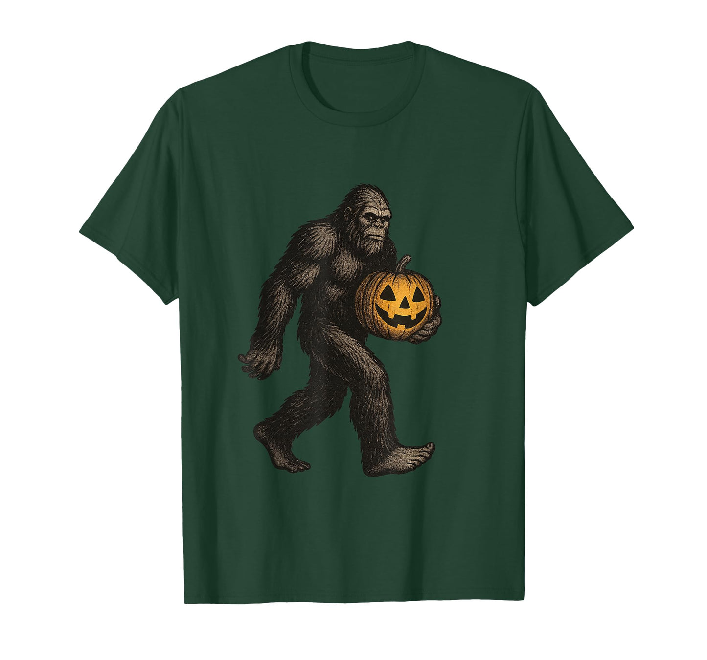 Vintage Bigfoot Pumpkin Halloween T-Shirt