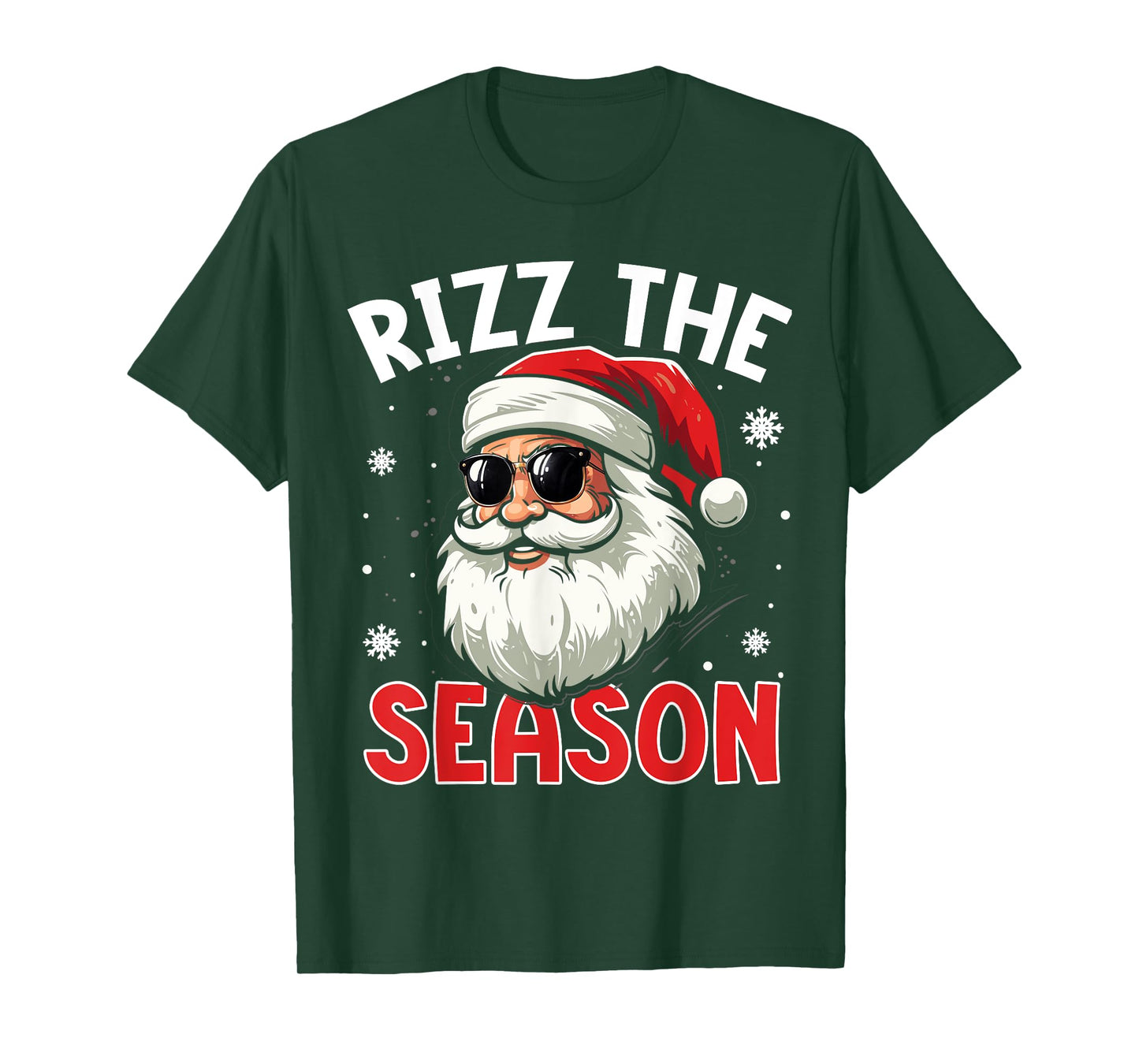 Rizz The Season Santa Claus Rizzmas Funny Boys Christmas T-Shirt