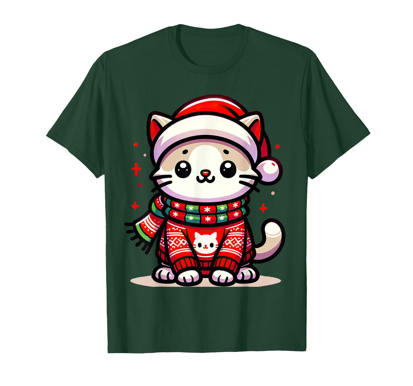 Christmas Cat Lover Funny Festive Holidays Cute Kitten Xmas Men Women Kids T-Shirt