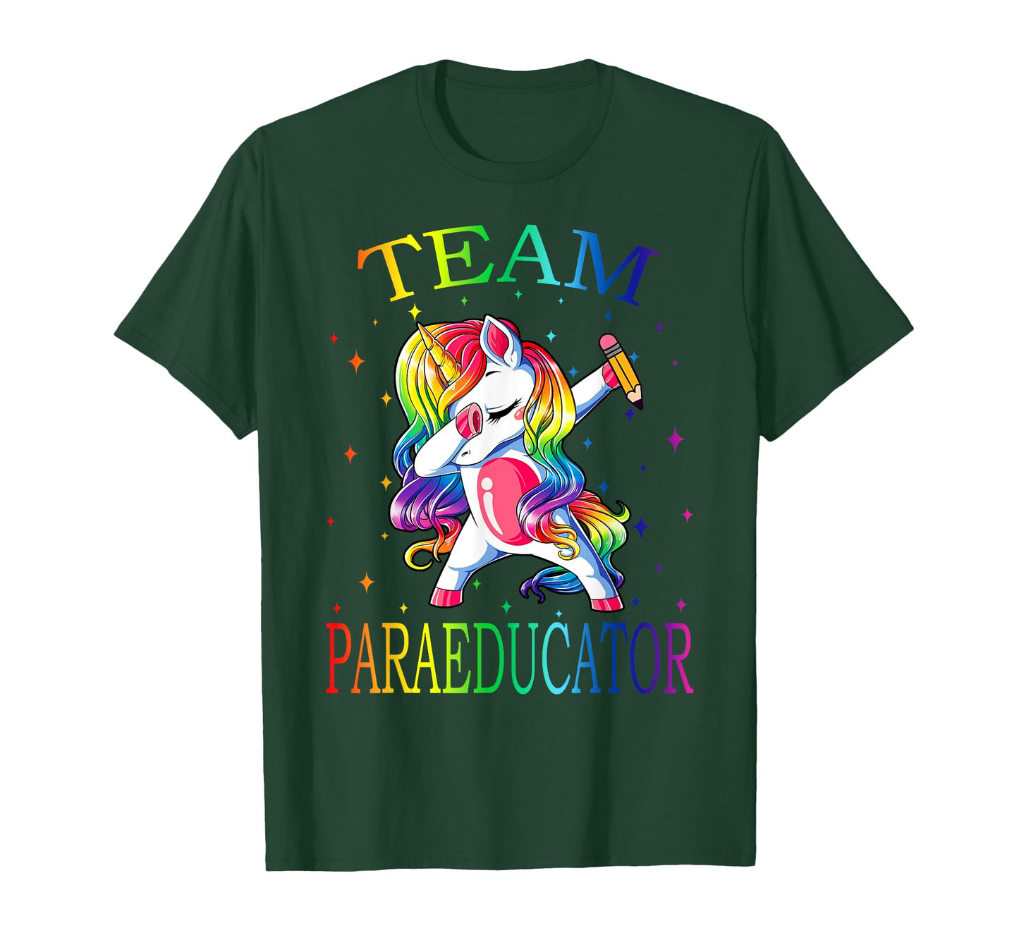 Team PARAEDUCATOR Unicorn Funny Back To School Gift T-Shirt