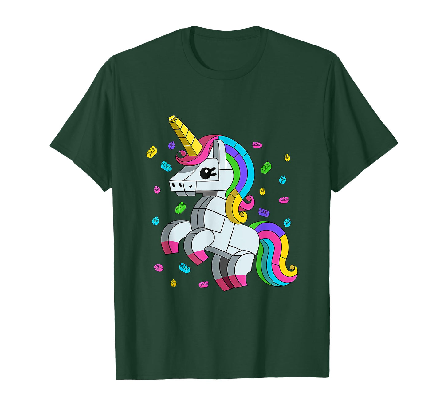Unicorn Lover Master Builder Bricks Blocks Toys T-Shirt