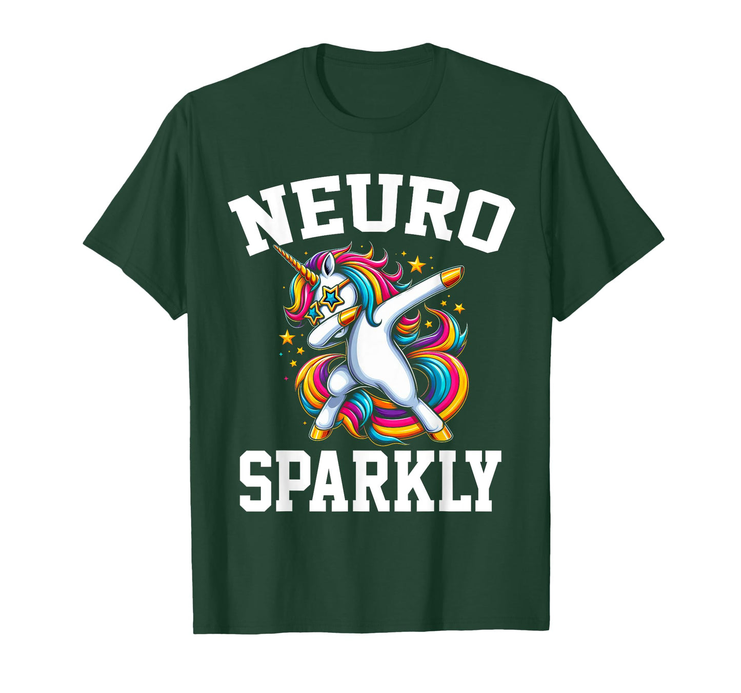Neurodivergent Neurosparkly Neurodivergence Unicorn ADHD ASD T-Shirt