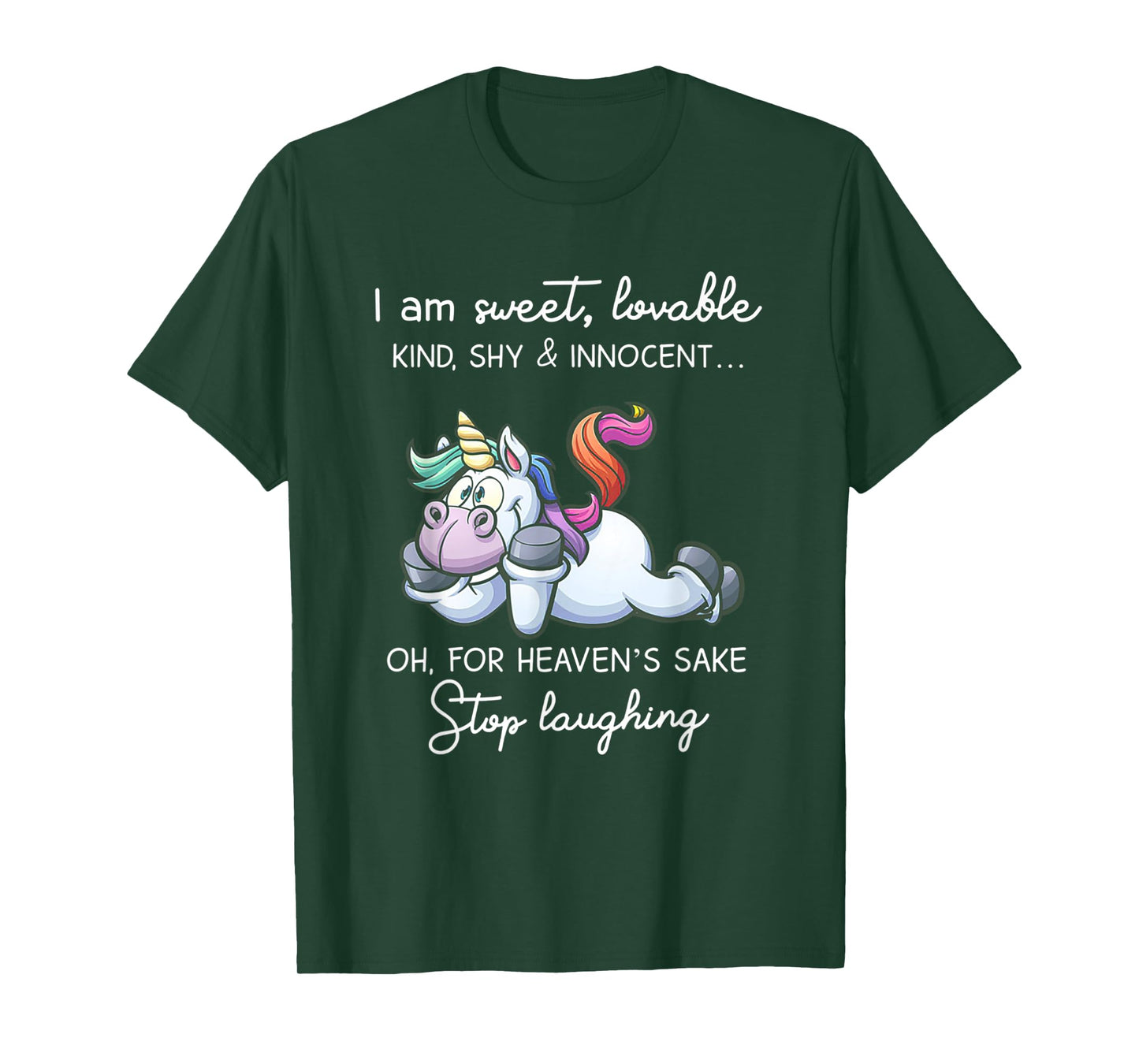 Unicorn I'm Sweet Lovable Kind Shy & Innocent T-Shirt