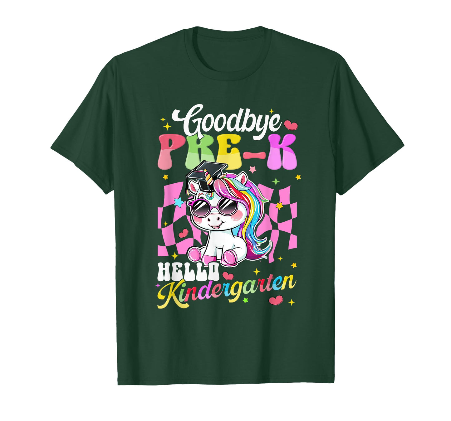 Girls Pre-K Graduation Cute Unicorn Preschool Graduate 2025 T-Shirt