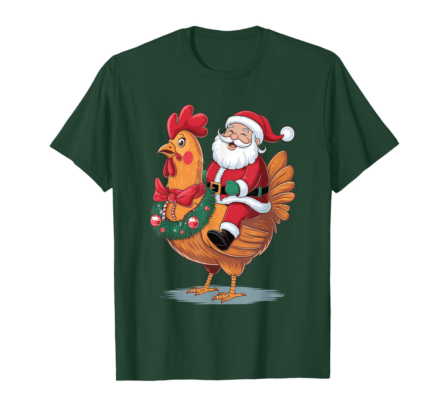 Santa Riding A Christmas Chicken T-Shirt