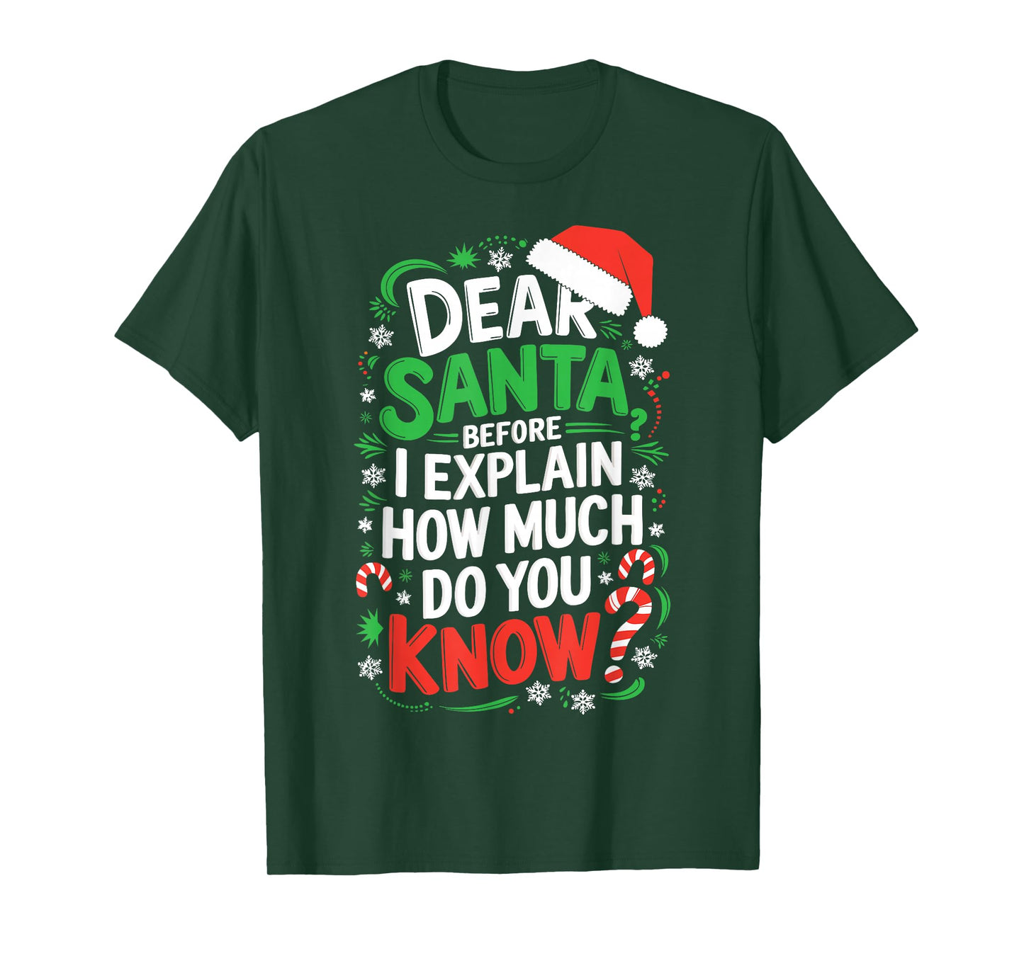 Dear Santa Before I Explain How Much Do You Know Shirt XMas T-Shirt