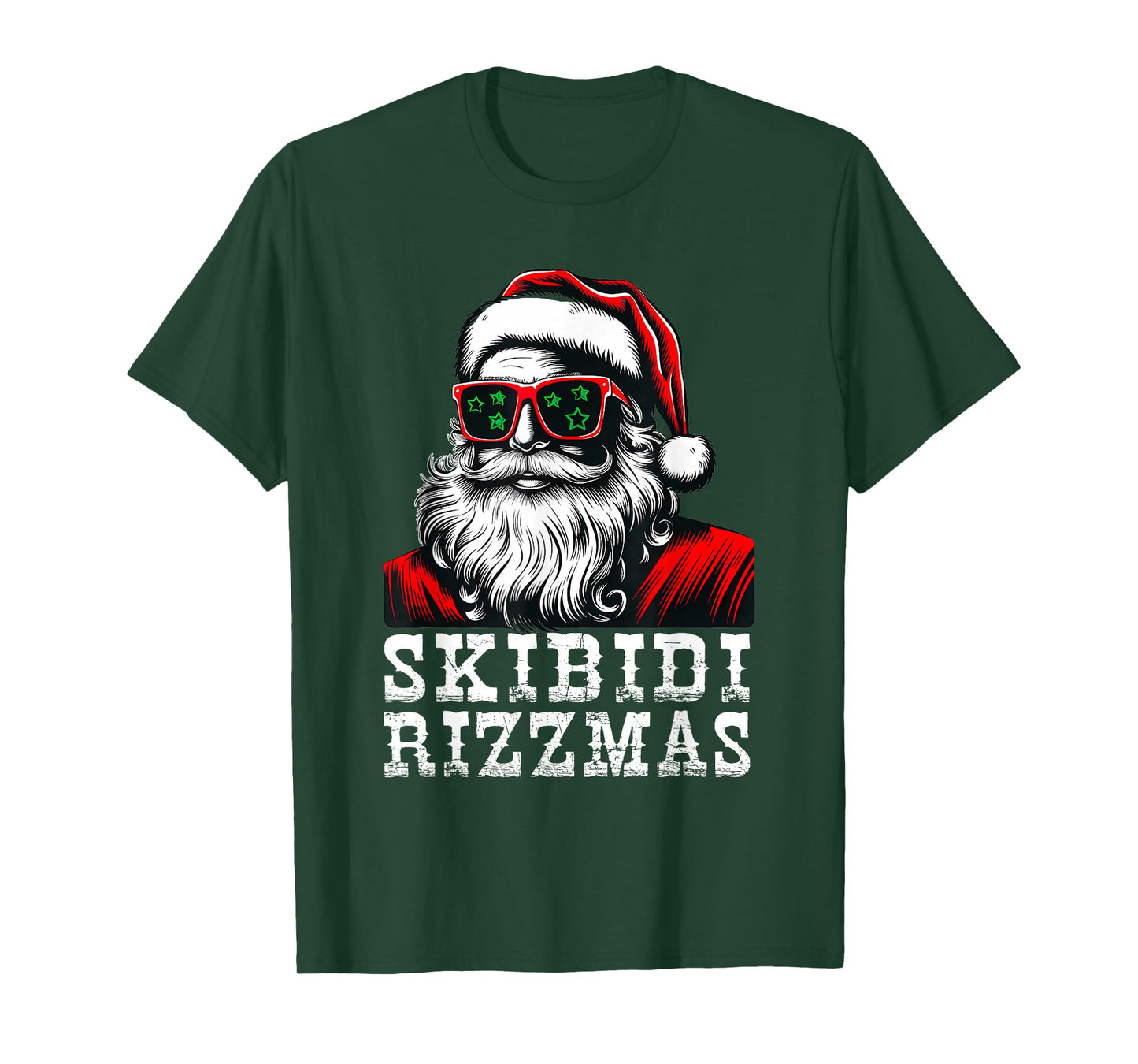 Skibidi Rizzmas Vintage Merry Christmas Santa Sigma T-Shirt