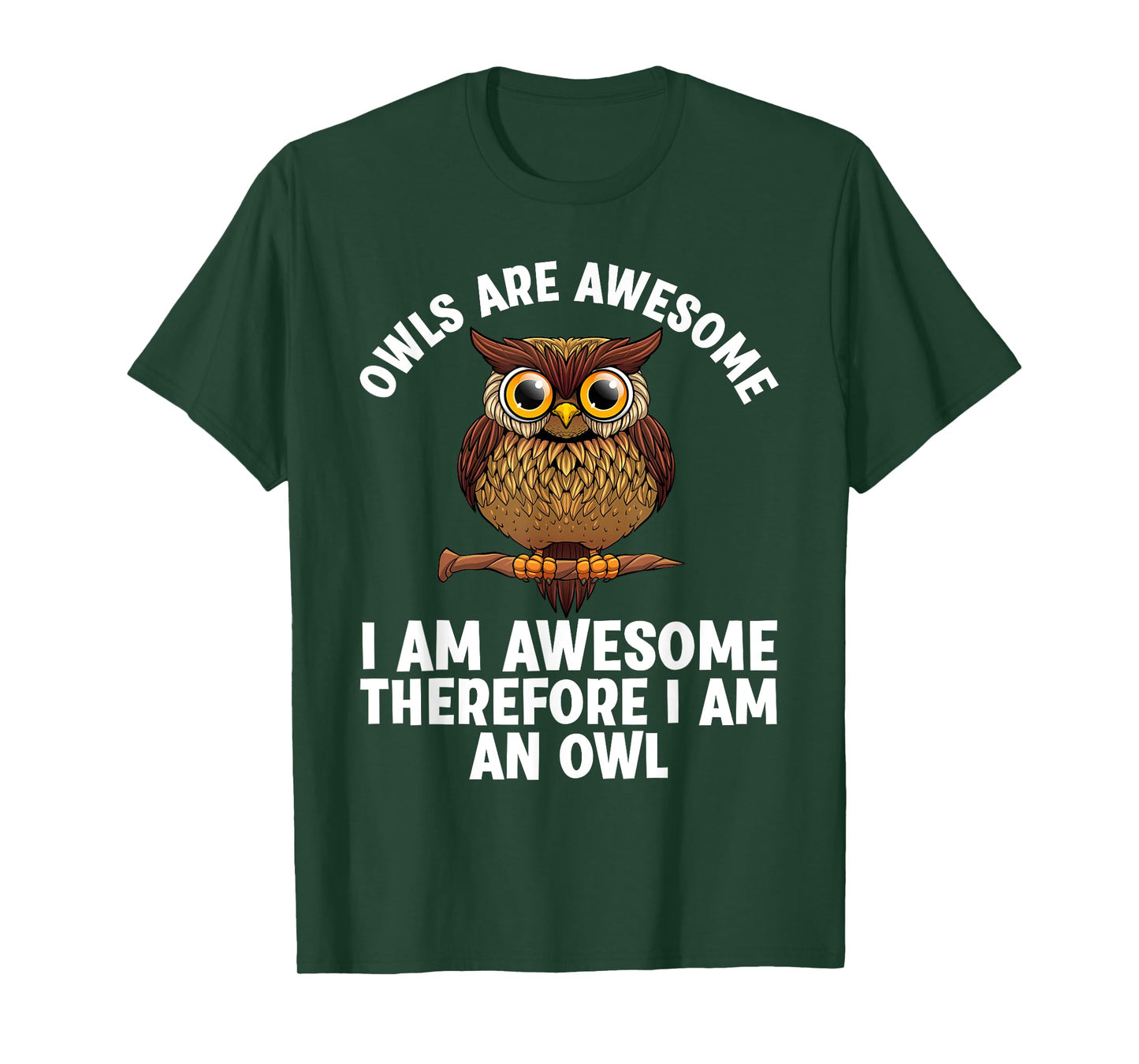 Funny Owl Design For Men Women Night Owl Animal Owl Lover T-Shirt, Small, Black
