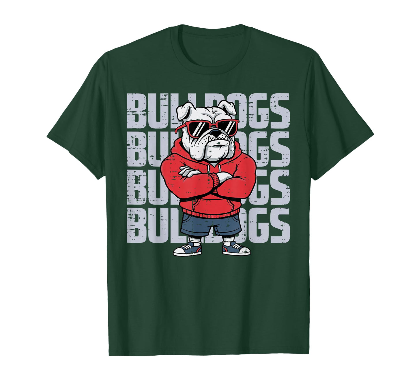 Bulldog Sunglasses Women Men Kids Boys Girls Youth Teen T-Shirt
