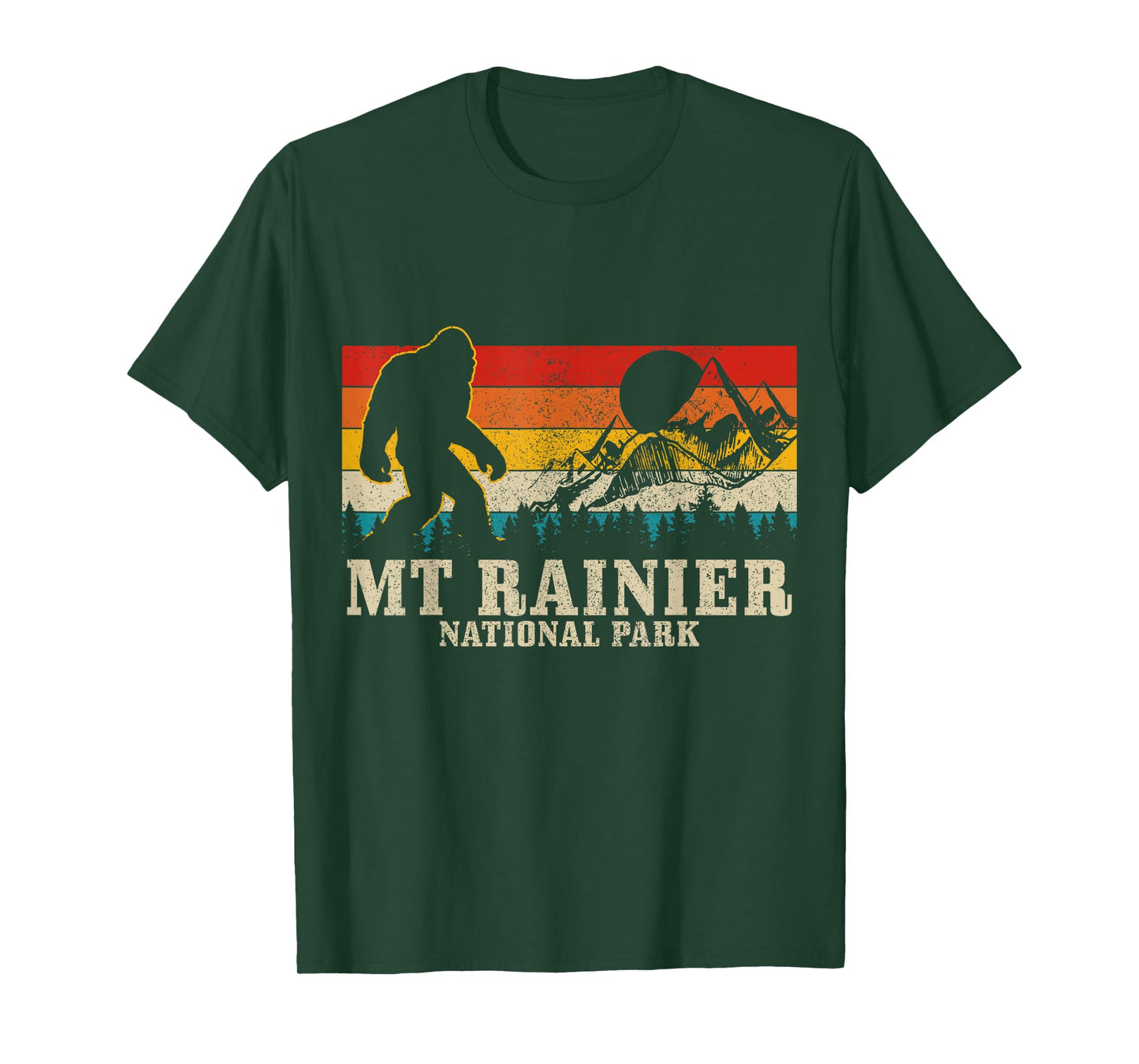 Mt. Rainier Bigfoot Vintage Mountain Hiking Washington PNW T-Shirt