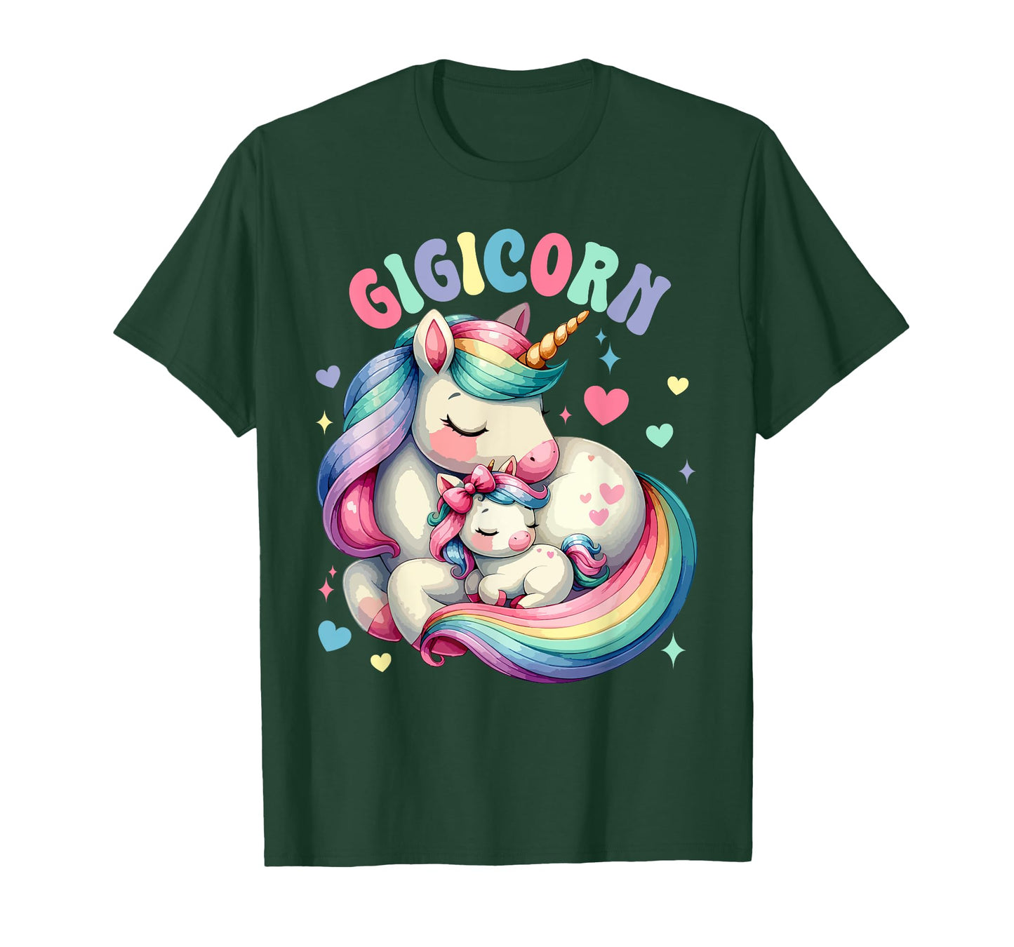 Groovy Cute Gigicorn Unicorn Lover Mama Mothers Day Women T-Shirt