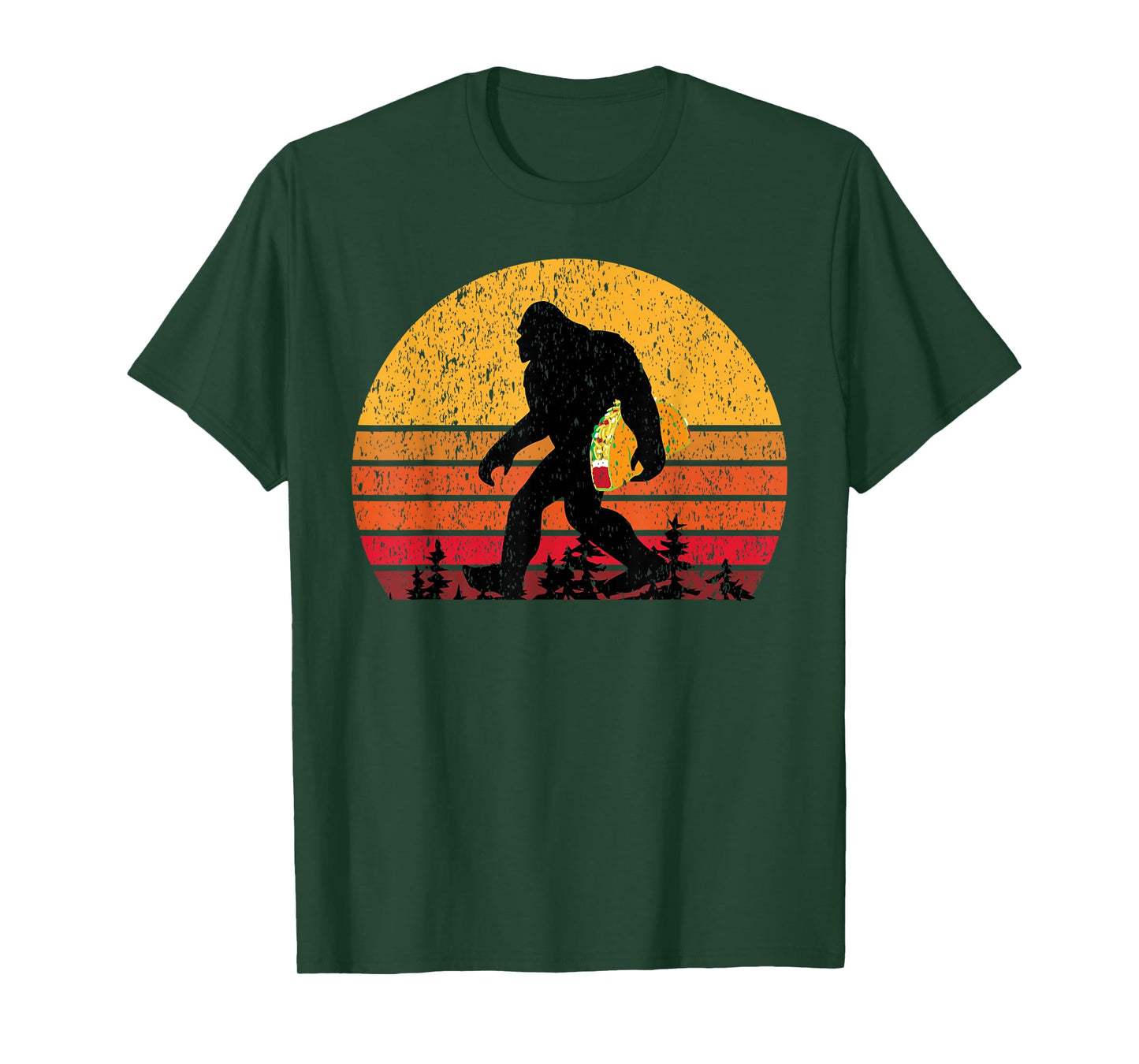 Bigfoot T Shirt for Women & Men Carrying Taco