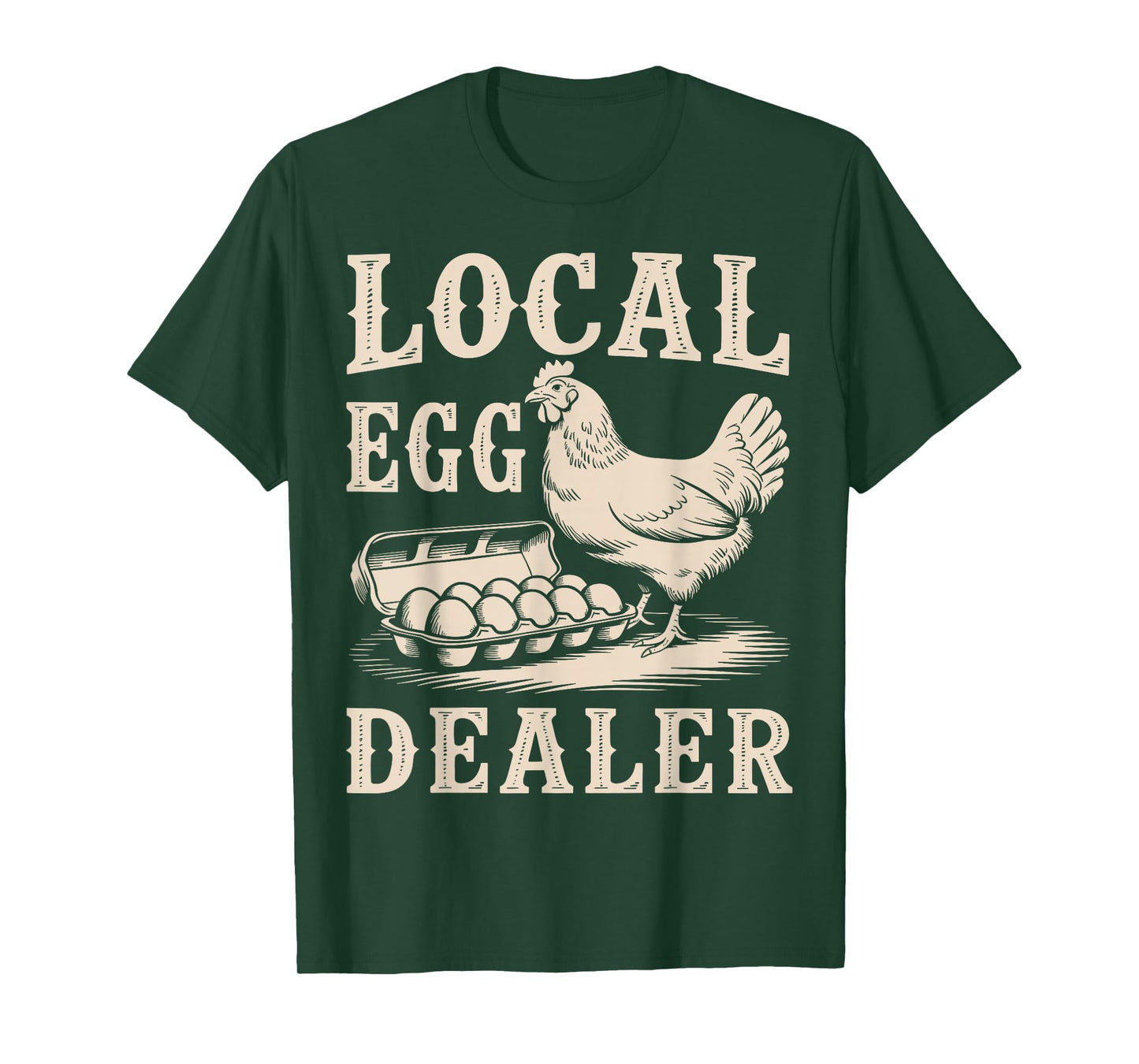 Local Egg Dealer Retro Chicken Funny Farmer Easter T-Shirt