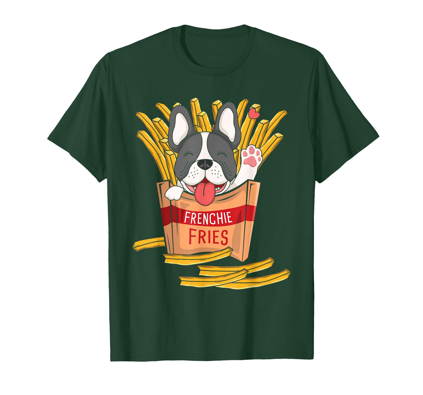 Frenchie Fries - French Bulldog Fast Food French Fries Lover Men Women Kids T-Shirt