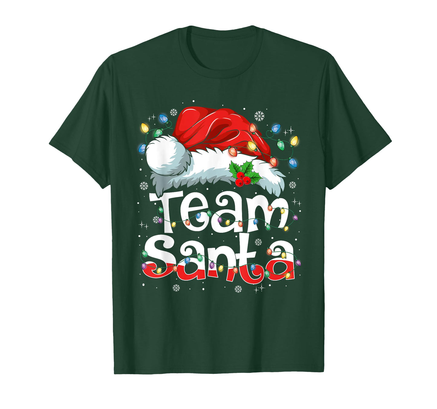 Team Santa Claus Christmas Family Matching Pajama Funny Xmas T-Shirt