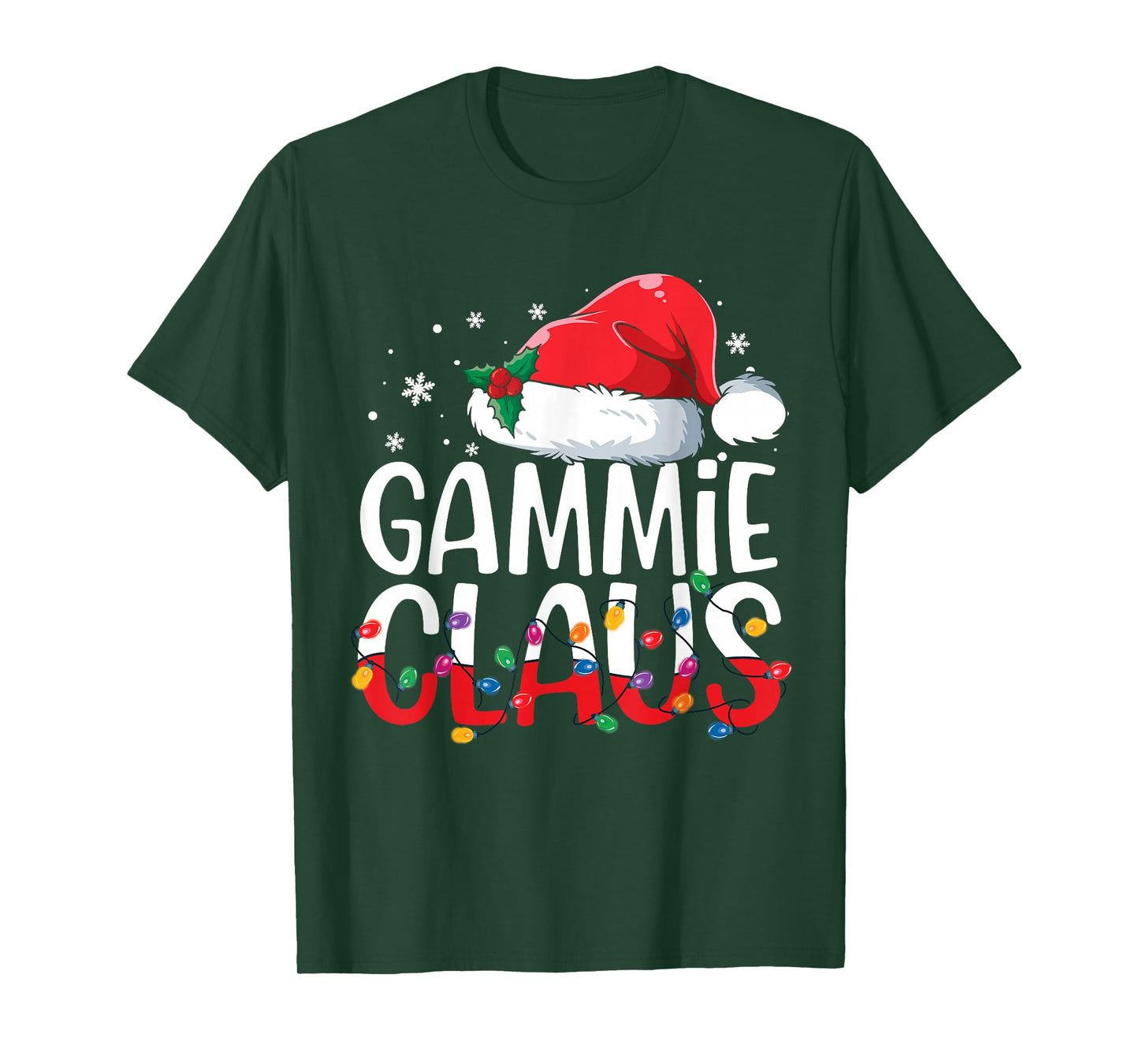 Gammie Claus Family Matching Christmas Pajamas Santa Hat T-Shirt