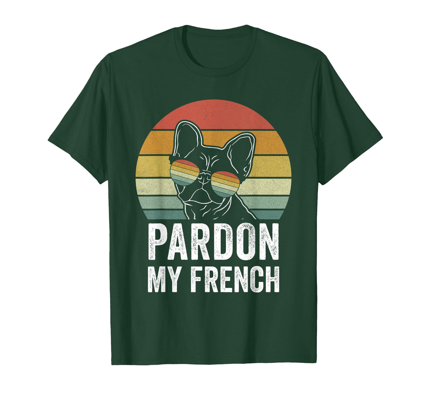 Retro Pardon My French Shirt Dog Lover Gift Frenchie Bulldog T-Shirt