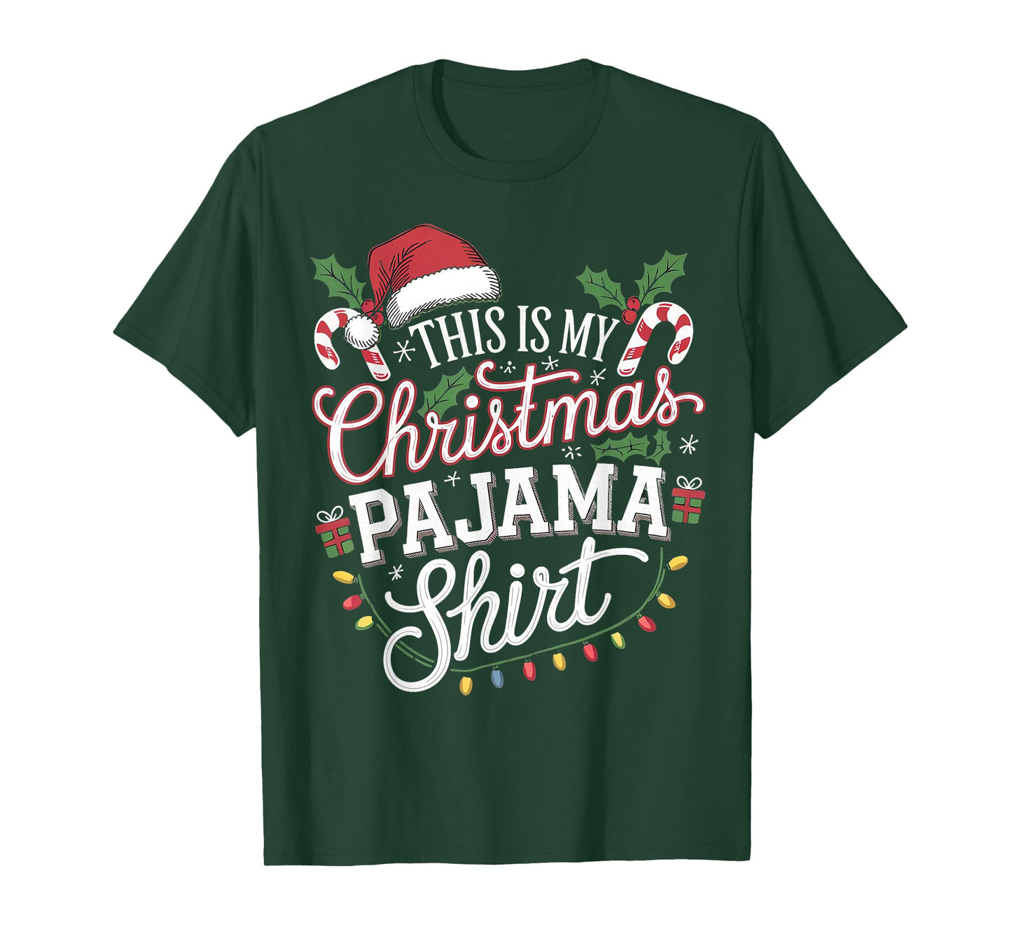 This Is My Christmas Pajama Shirt Funny PJs T-Shirt