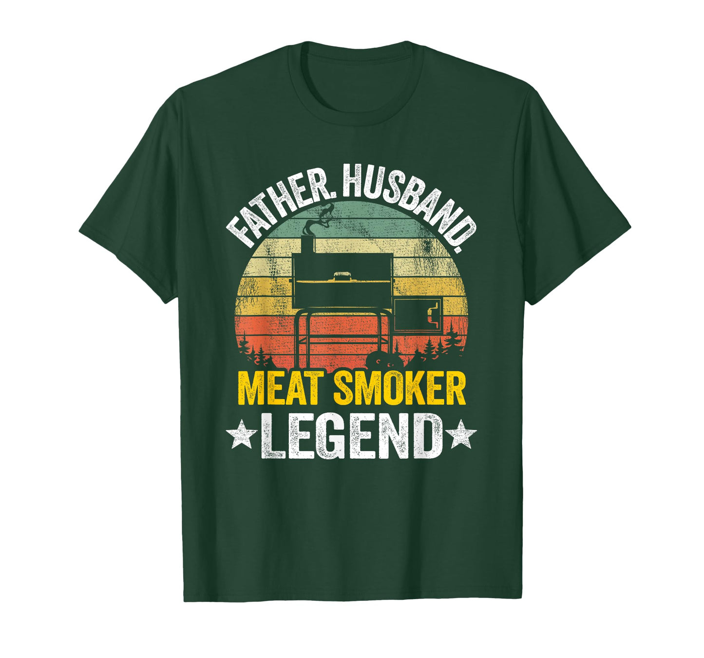 Father Husband Meat Smoker Legend Grilling Dad Meat Smoking T-Shirt