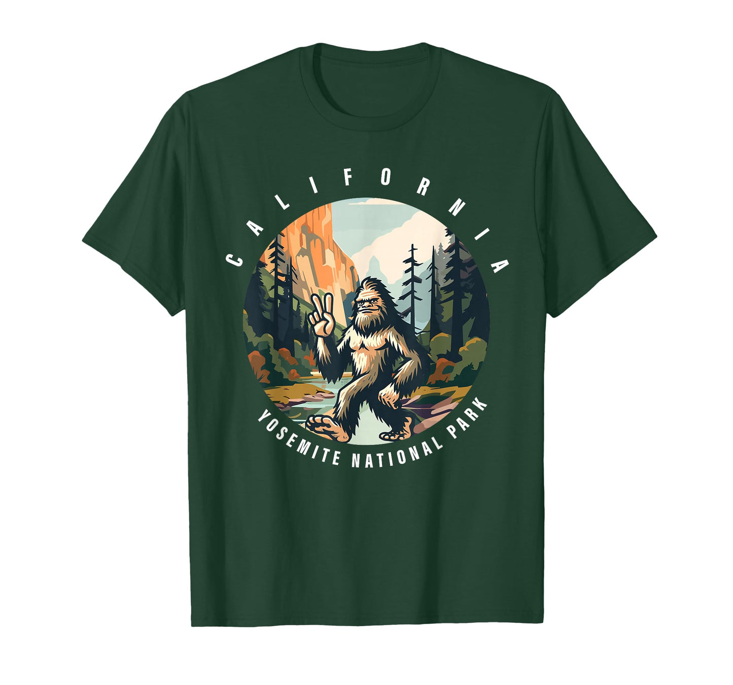Bigfoot Sasquatch Yosemite National Park T-Shirt