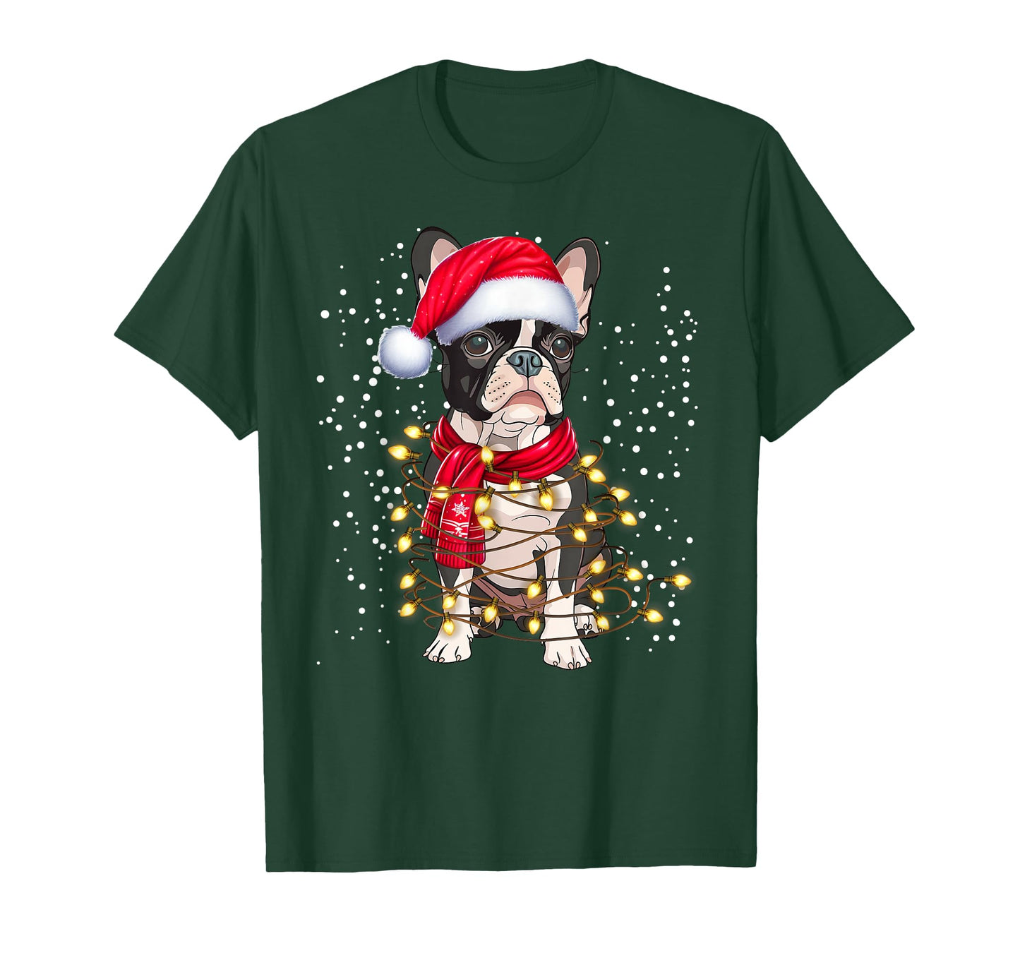 Boston Terrier dog Ugly Christmas Dog Xmas T-Shirt for Men Women Kids
