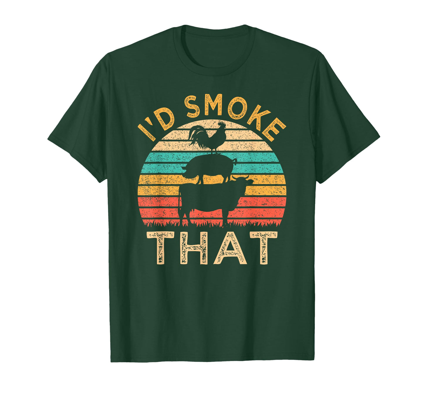 Funny BBQ I'd Smoke That Barbecue Retro Grilling T-Shirt