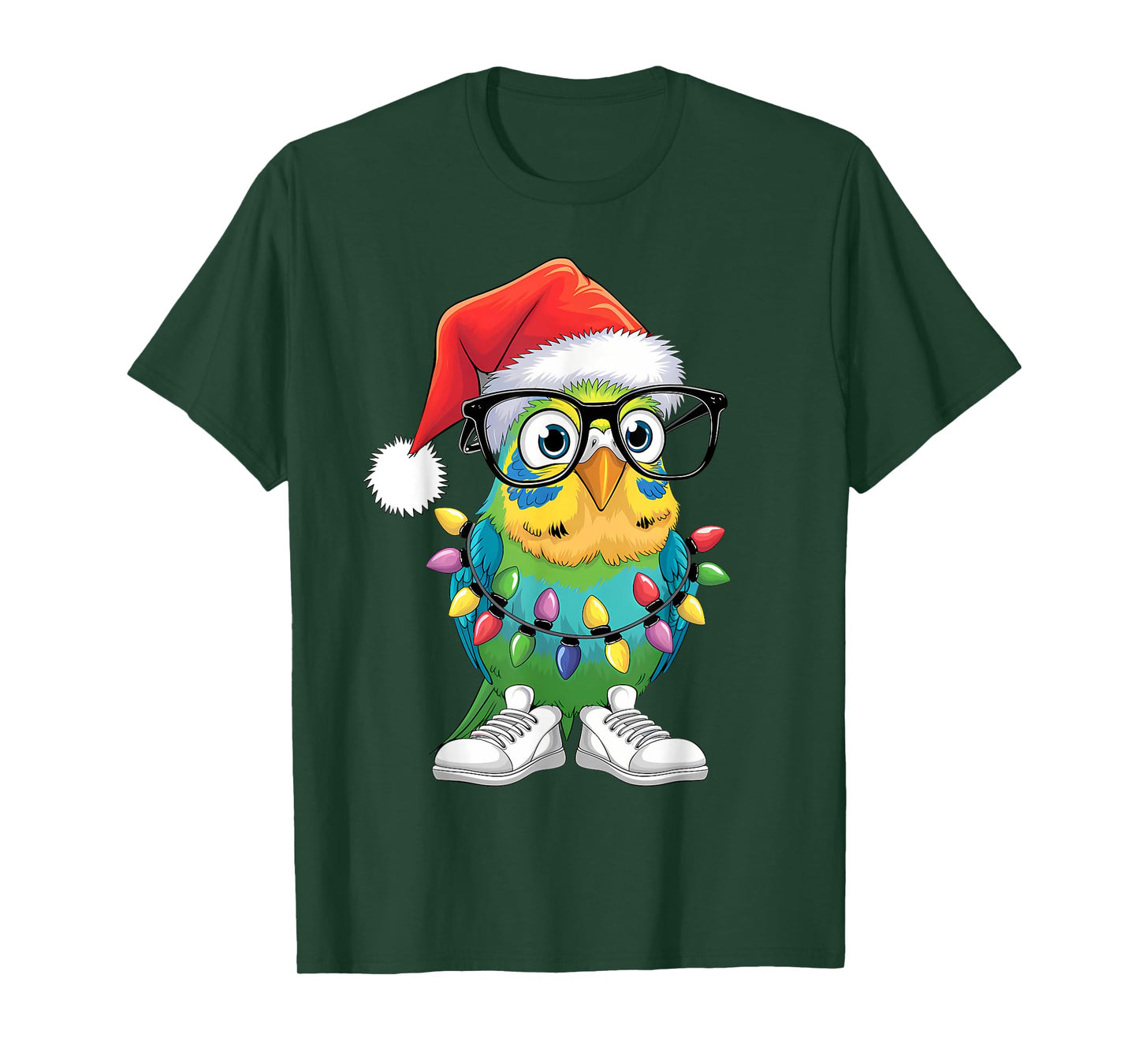 Groovy Xmas Budgie Birds Lover Christmas Parakeet Budgie T-Shirt