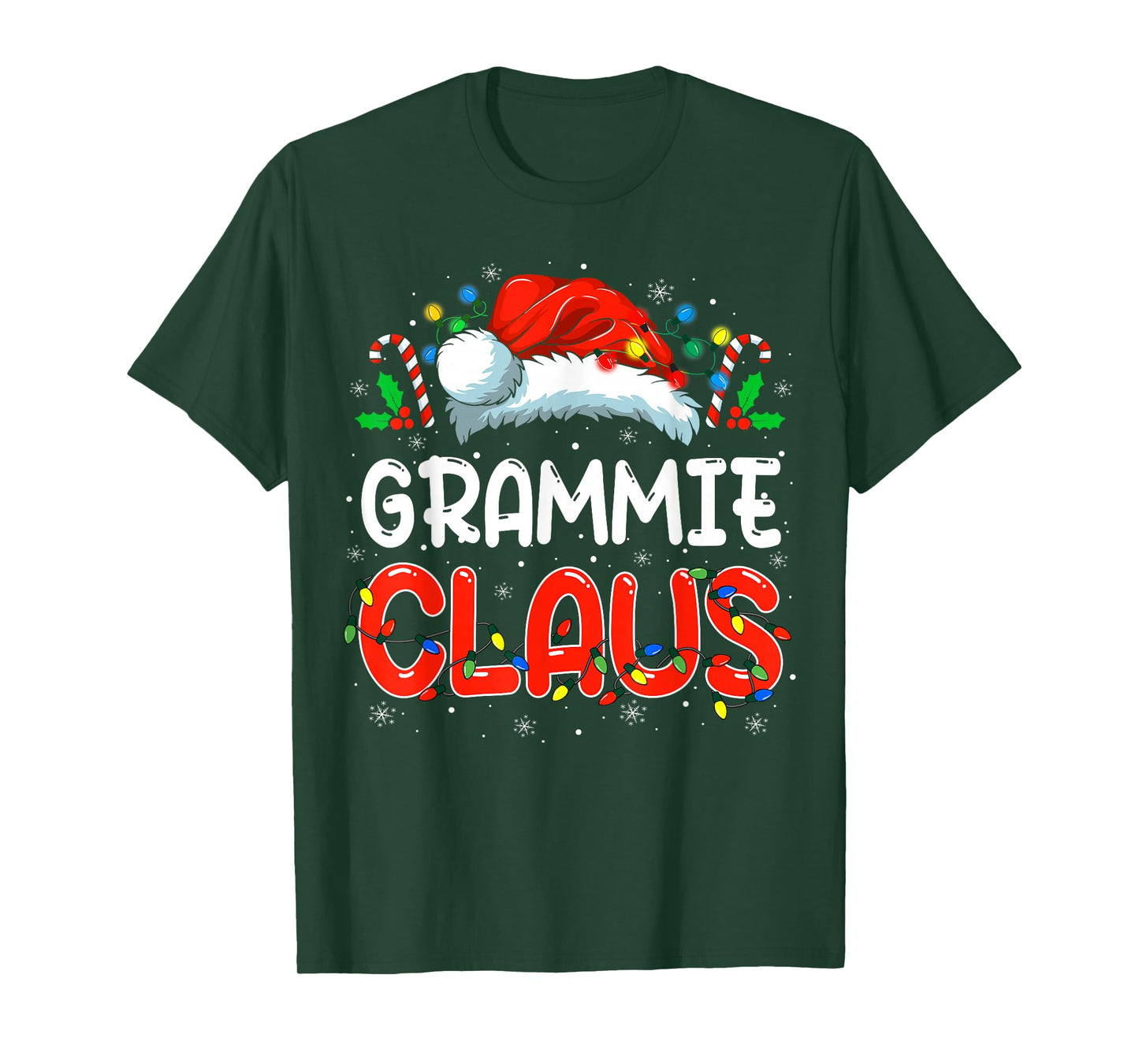 Grammie Claus Christmas Family Matching Pajamas Funny Xmas T-Shirt